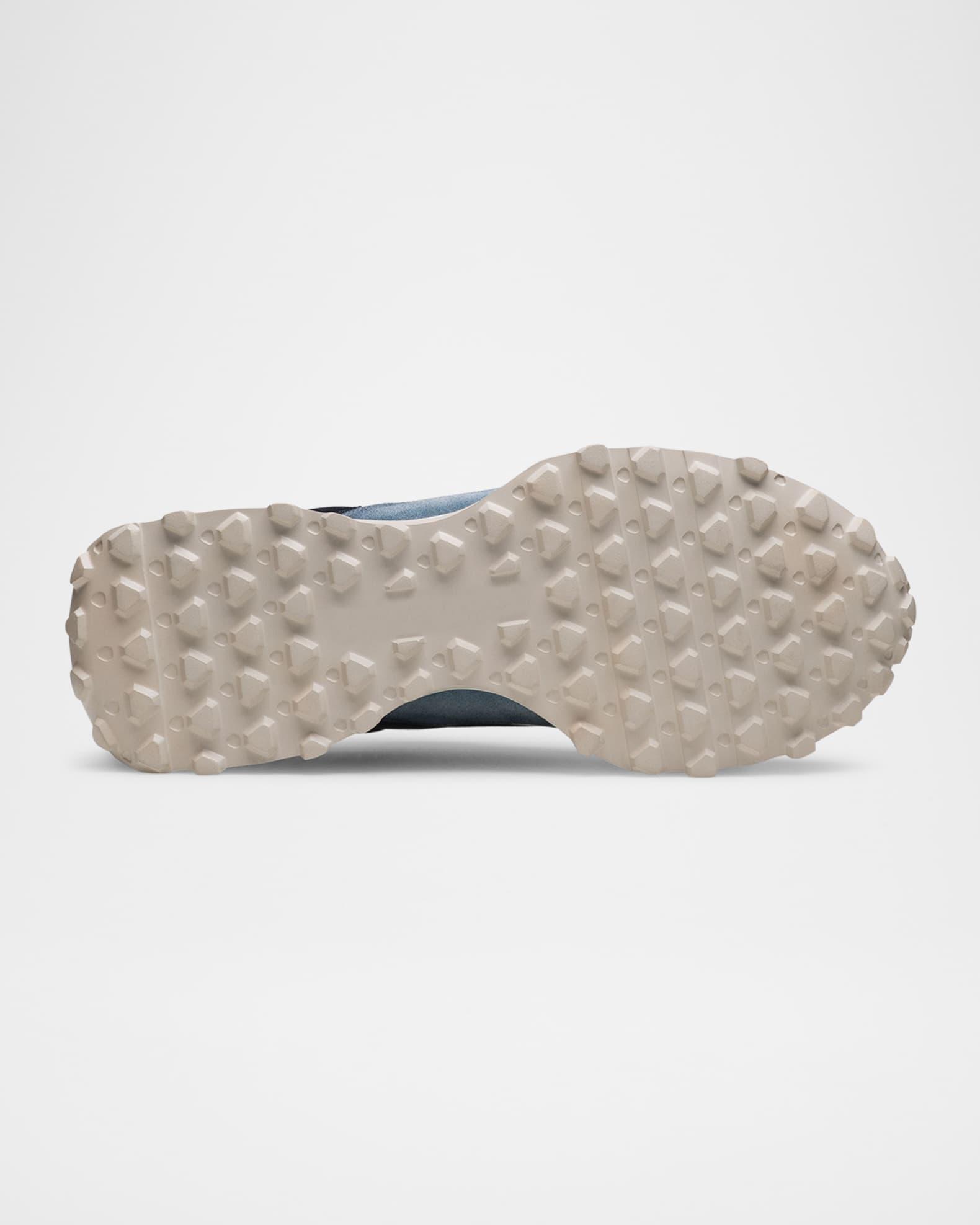 Men's Onyx Suede and Leather Runner Sneakers Product Image