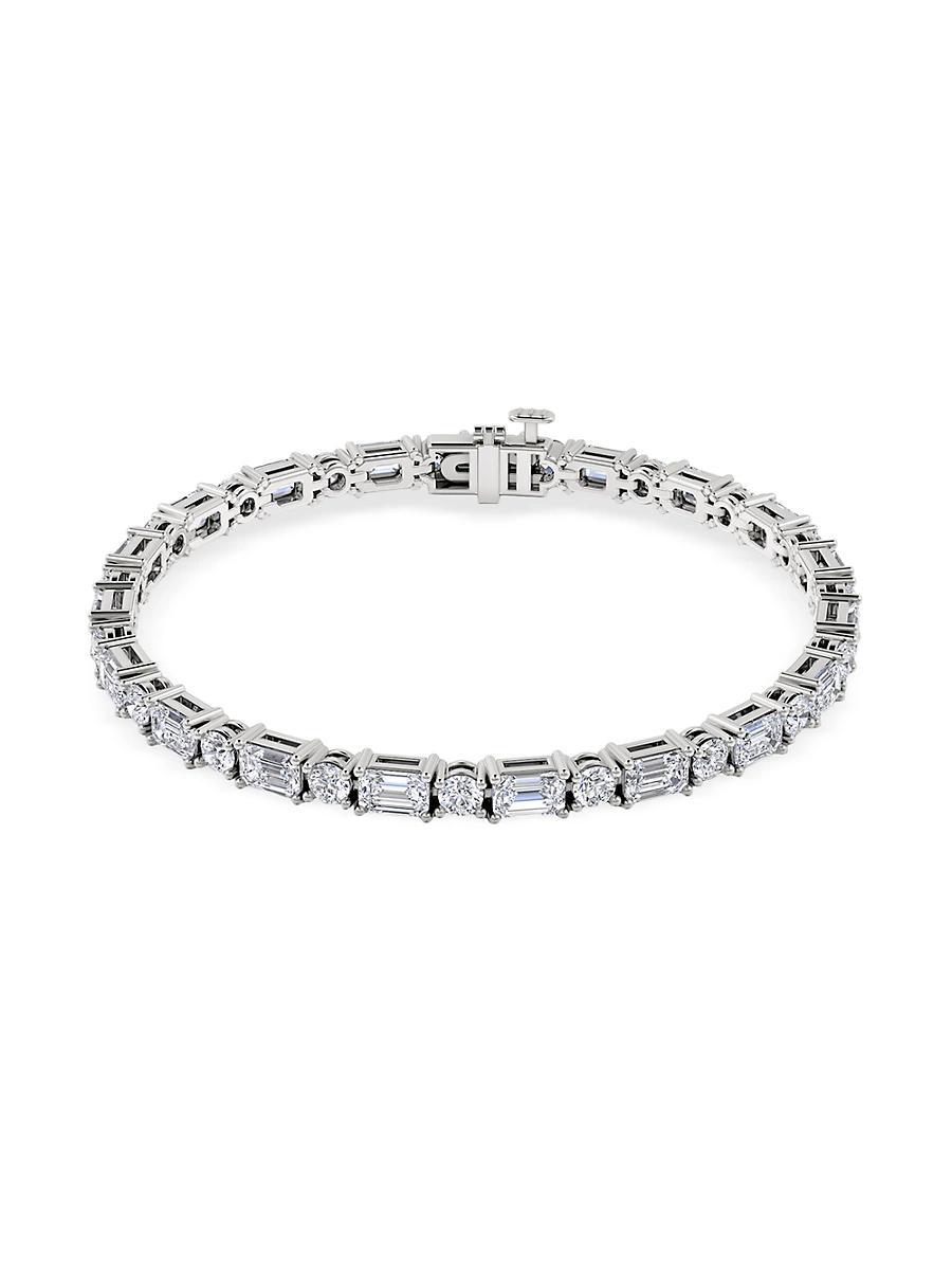 Womens Tennis 14K White Gold & 6.50 TCW Lab-Grown Diamond Bracelet Product Image