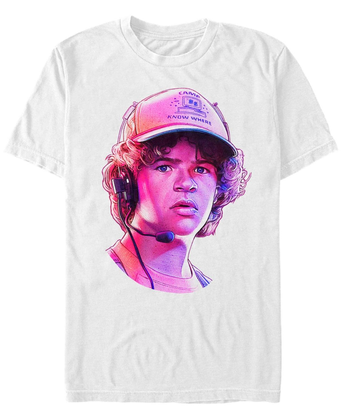 Men's Stranger Things Dusty Large Rose Tone Portrait Tee, White Product Image