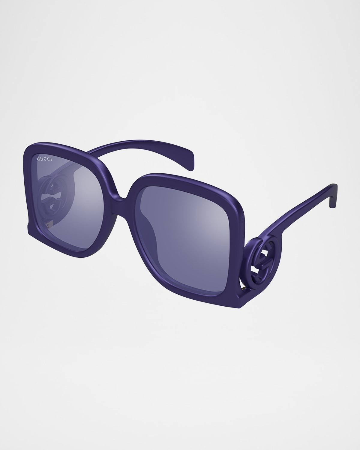 Womens 58MM Rectangular Sunglasses Product Image