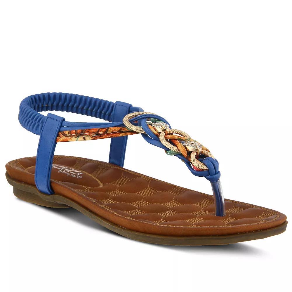 Patrizia Gadelina Women's T-Strap Sandals, Size: 39, Blue Team Product Image