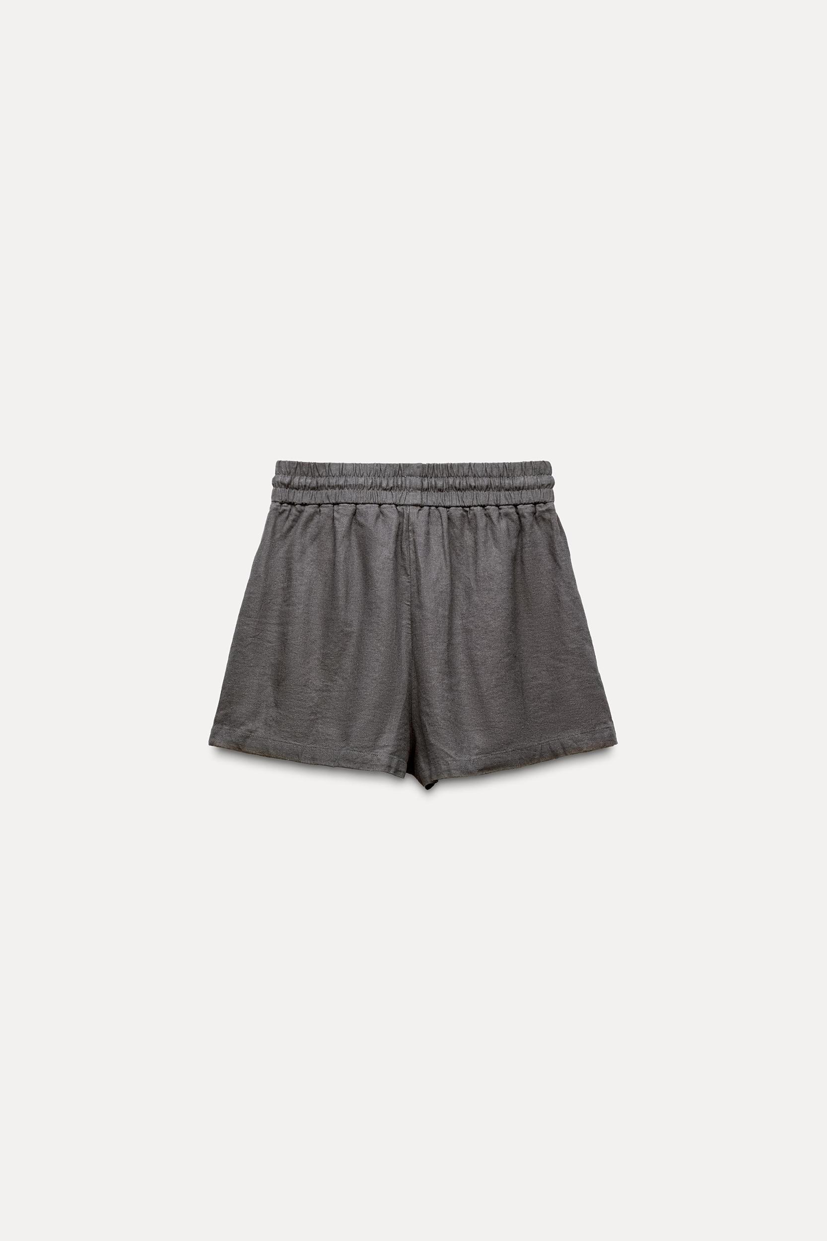 LINEN BLEND SHORTS Product Image