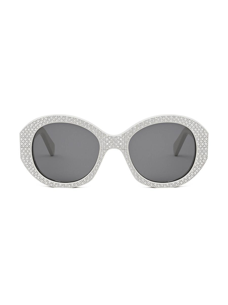 Womens 53MM Crystal-Embellished Round Sunglasses Product Image