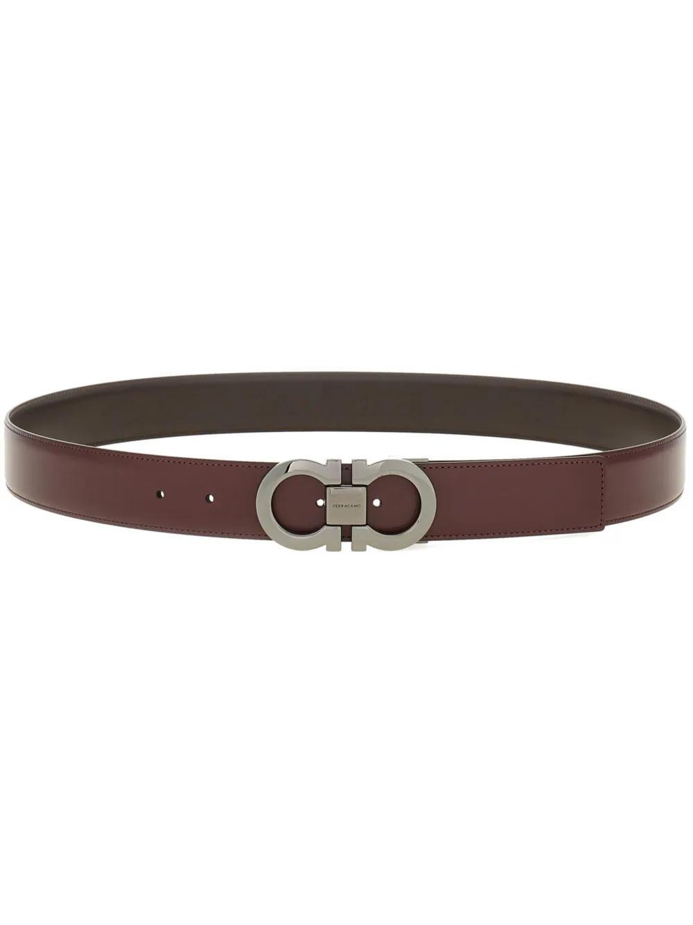 FERRAGAMO Gancini Reversible Belt In Brown Product Image