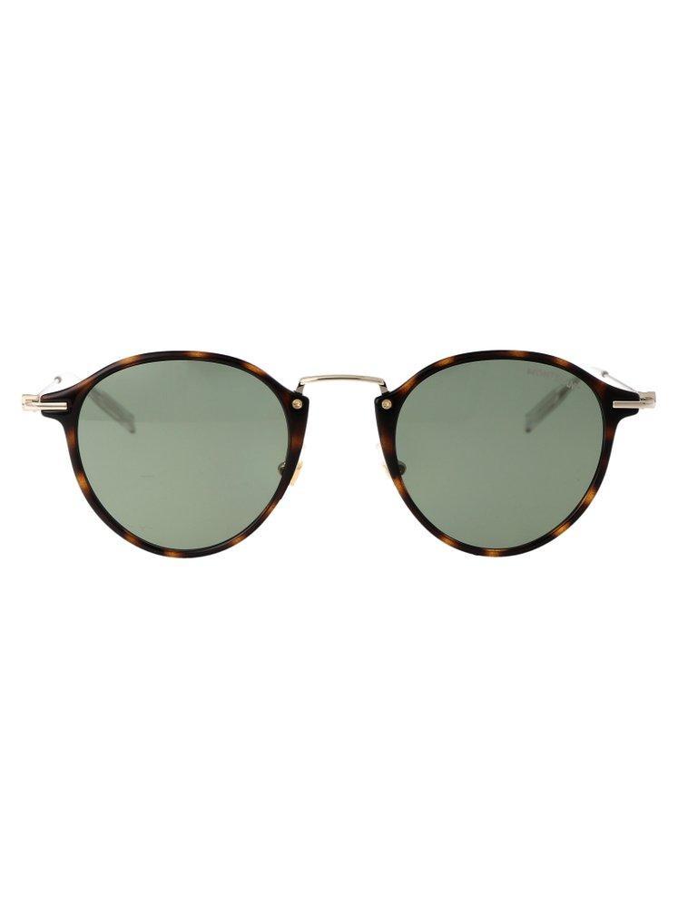 MONTBLANC Panthos Frame Sunglasses In 002 Havana Gold Green Product Image