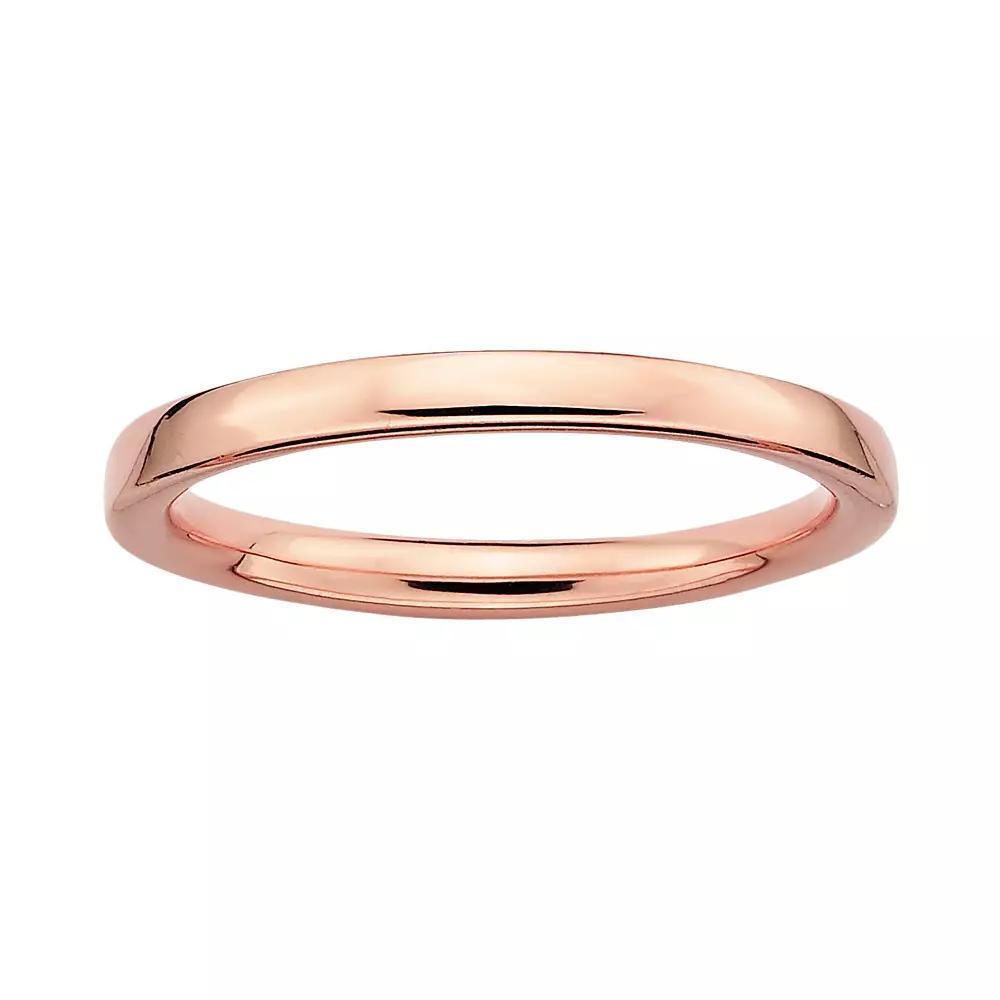 Stacks & Stones 18k Rose Gold Over Silver Stack Ring, Women's, Size: 5, Pink Product Image