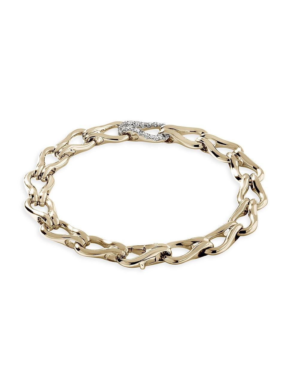 Womens Surf 14K Yellow Gold & 0.44 TCW Diamond Bracelet Product Image