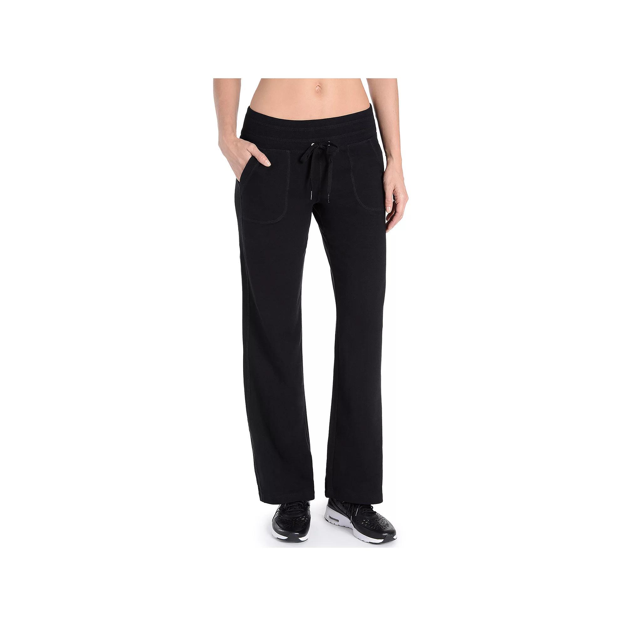 Women's Danskin Drawstring Lounge Pants, Size: Small, Rich Black Product Image