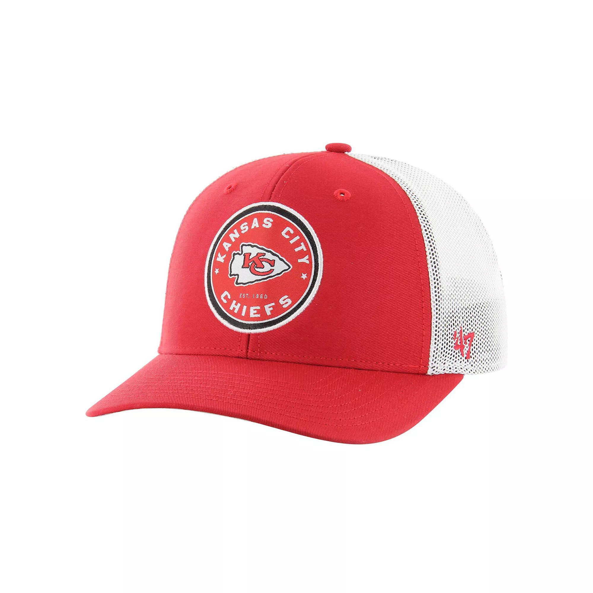 Men's '47 Red Kansas City Chiefs Disclose Trophy Stretch Fit Hat, Size: Medium/Large Product Image