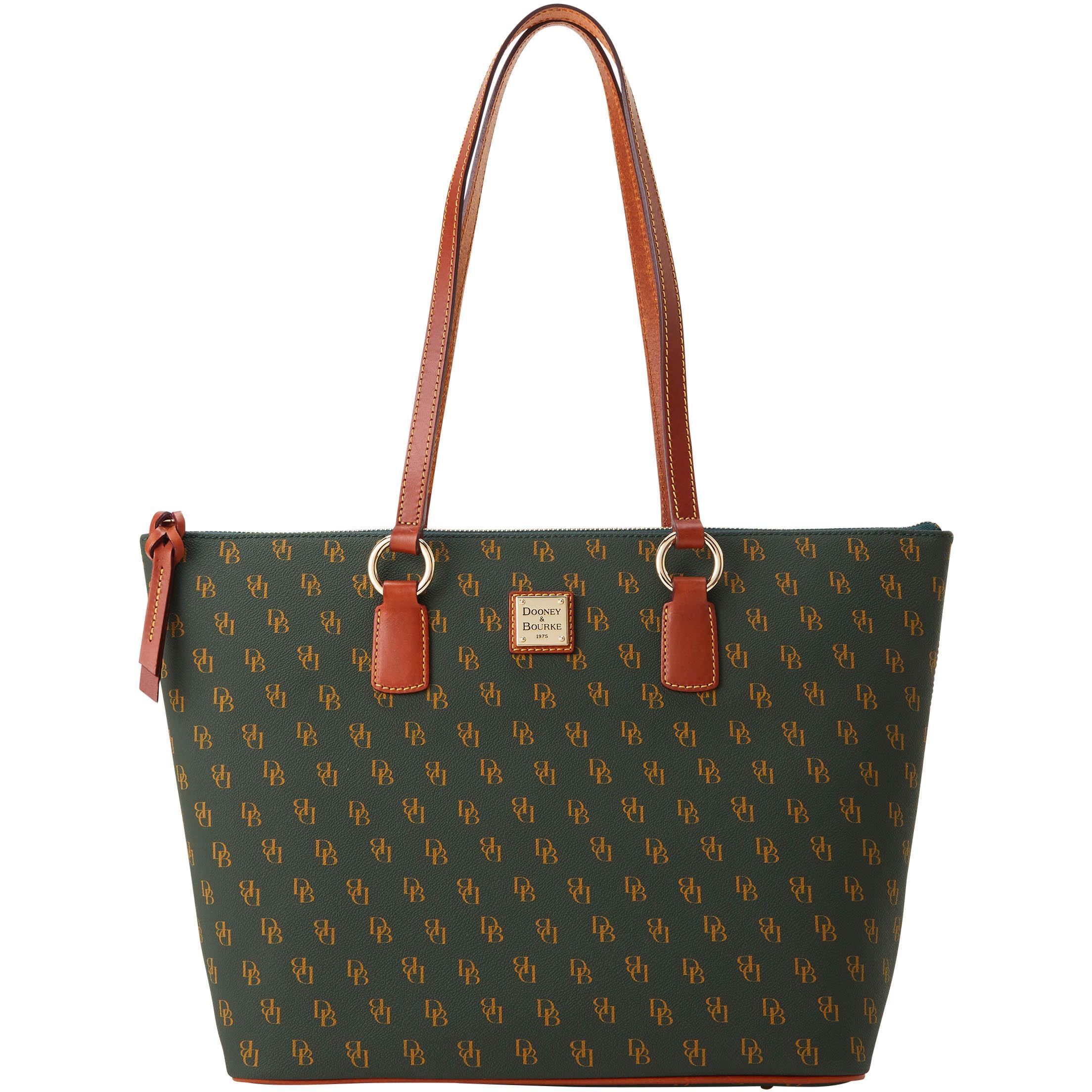 Dooney & Bourke Womens Gretta Wren Coated Cotton Tote Shopping Bag in Ivy Product Image