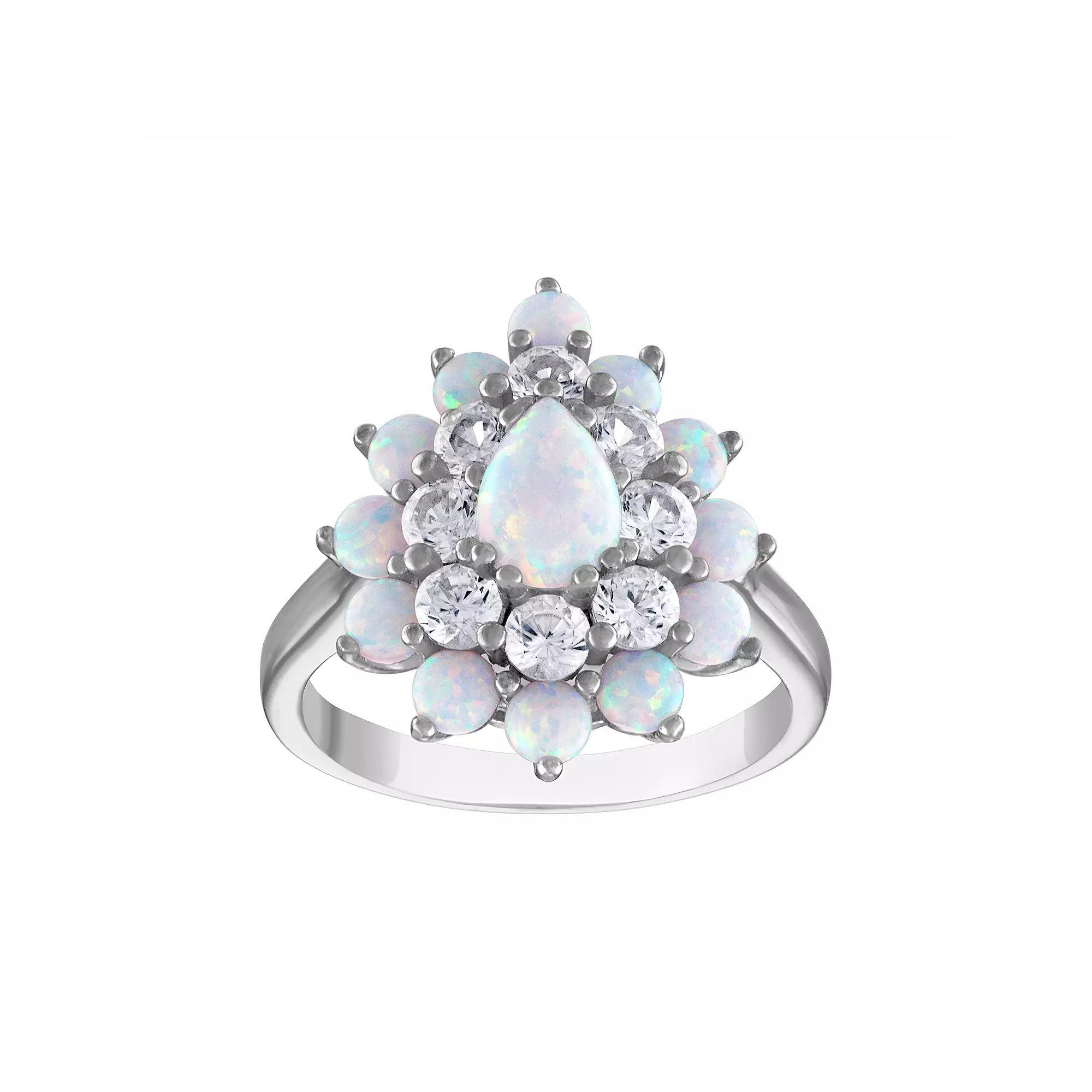 Designs by Gioelli Sterling Silver Gemstone Ring, Women's, Size: 8, Lab Created Blue Product Image