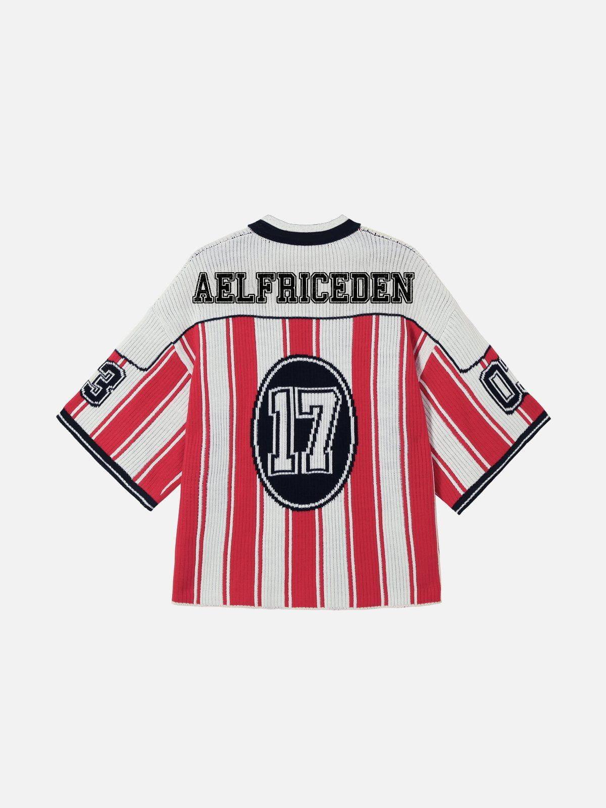 Aelfric Eden Number Stripe Graphic Knit Tee Product Image