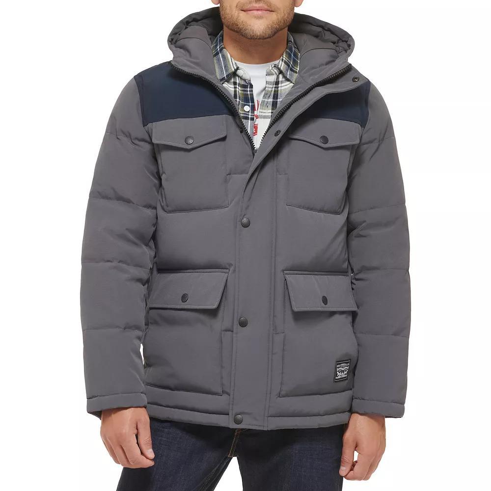 Men's Levi's® Four Pocket Hooded Parka, Size: Small, Gray Product Image