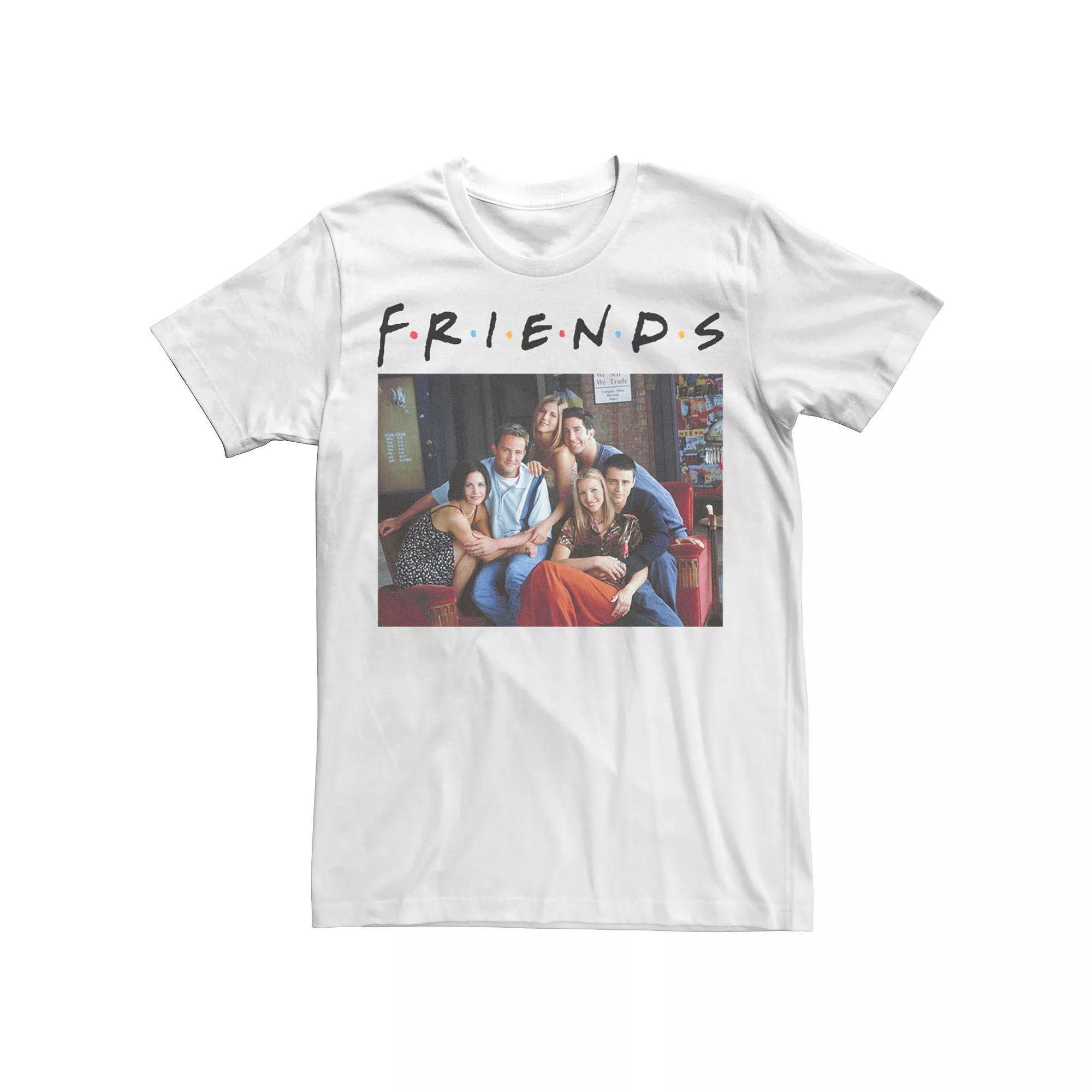 Men's Friends Classic Logo Group Portrait Tee, Size: Medium, White Product Image