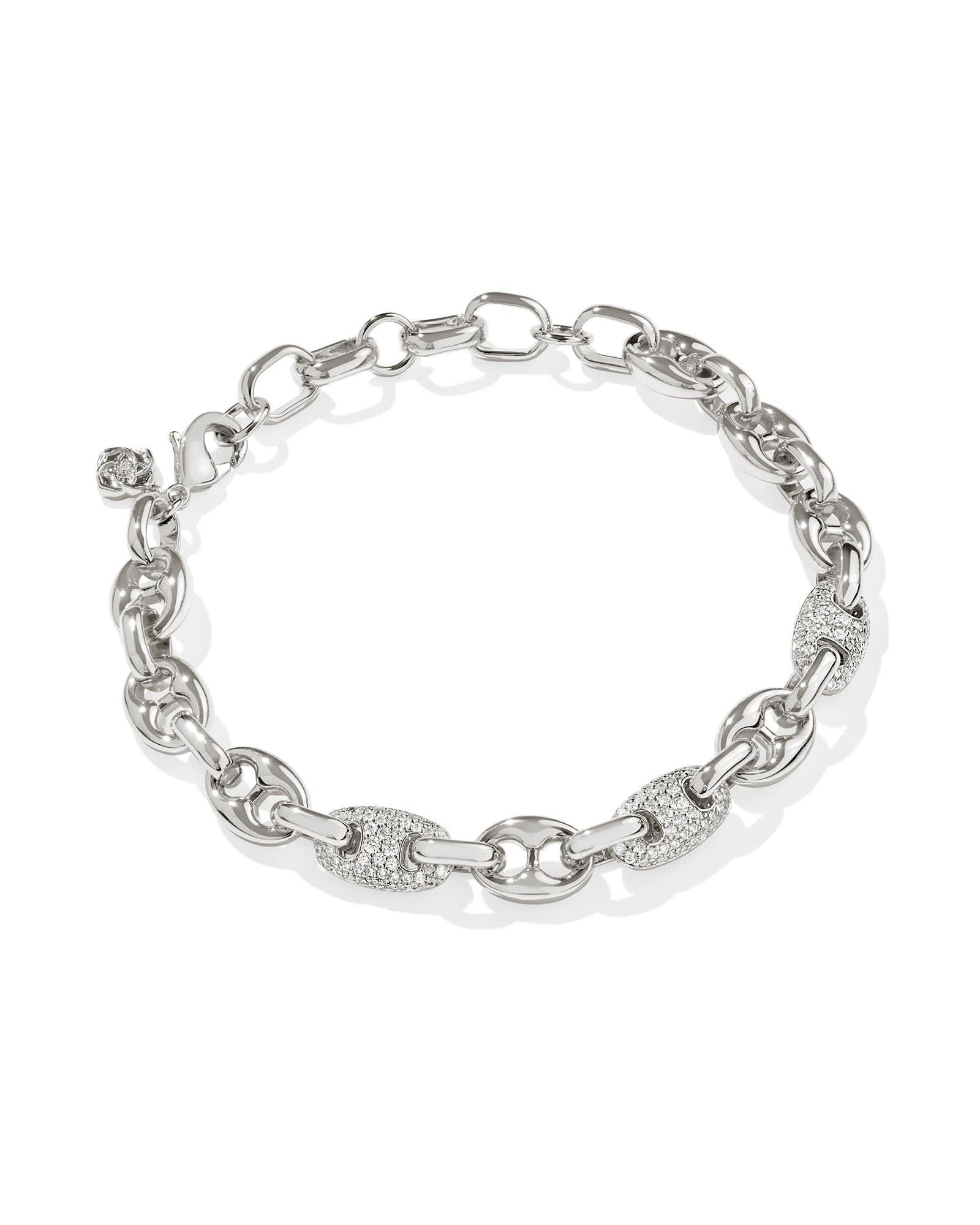 Emery Silver Tennis Bracelet in White CZ Product Image
