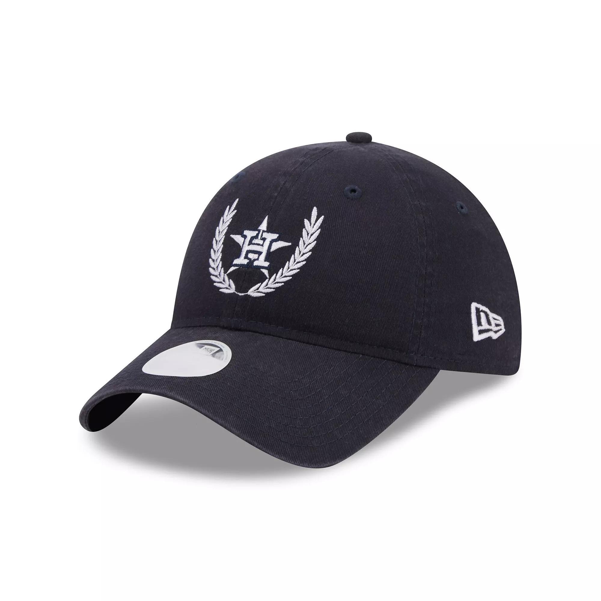 Women's New Era Navy Houston Astros Leaves 9TWENTY Adjustable Hat, Blue Product Image