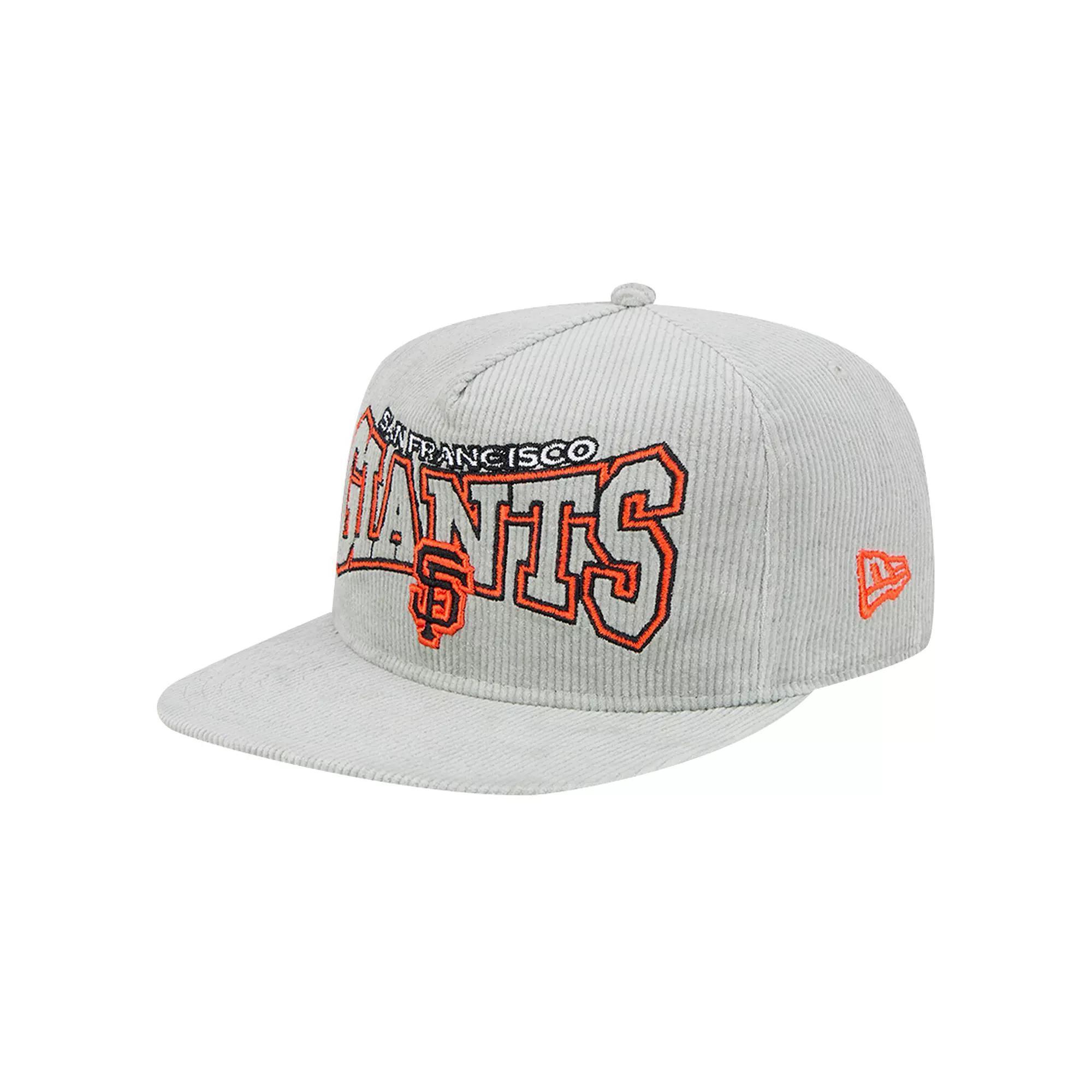 Mens New Era Gray San Francisco Giants Corduroy Golfer Snapback Hat Product Image