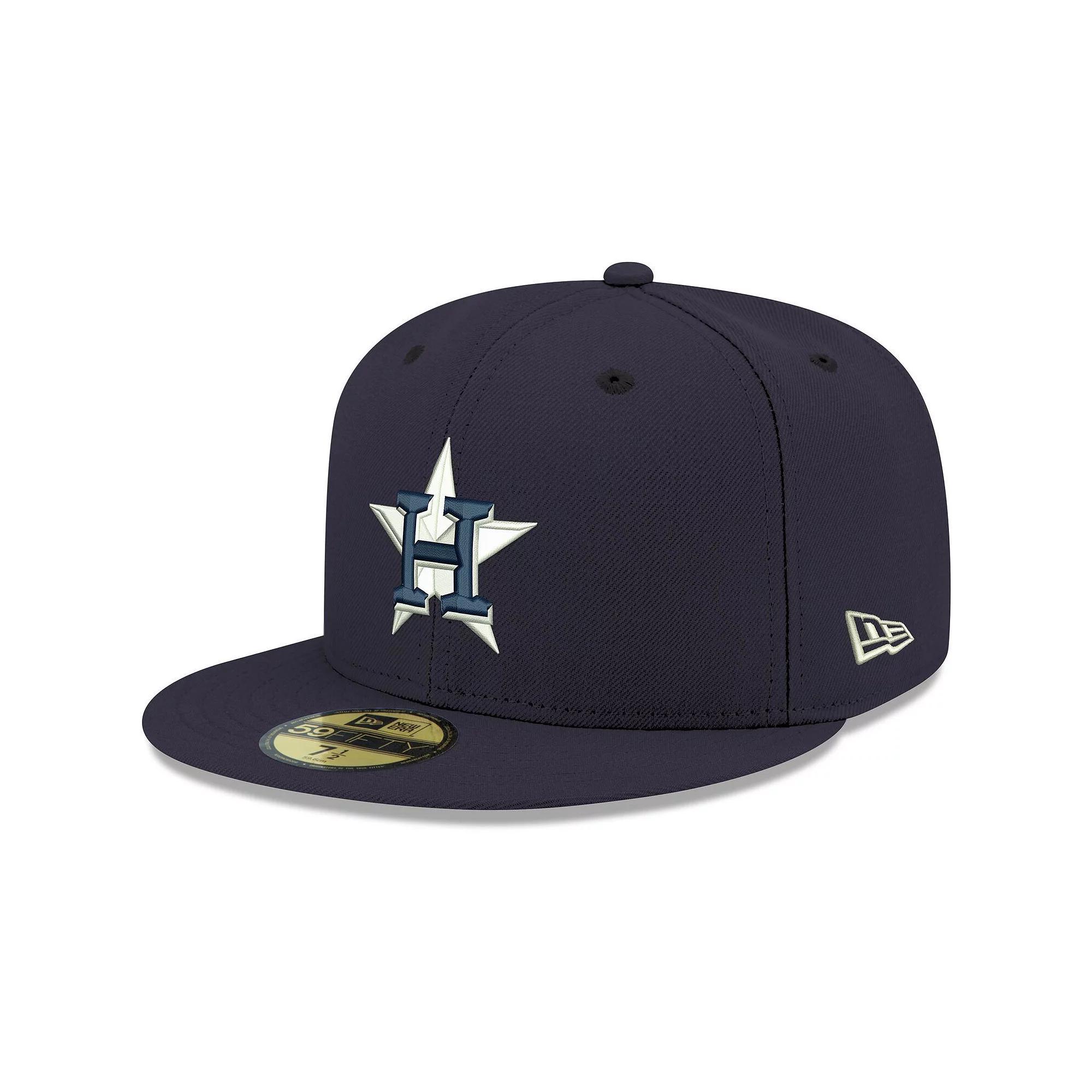 Men's New Era Royal Houston Astros Logo White 59FIFTY Fitted Hat, Size: 7 7/8, Blue Product Image