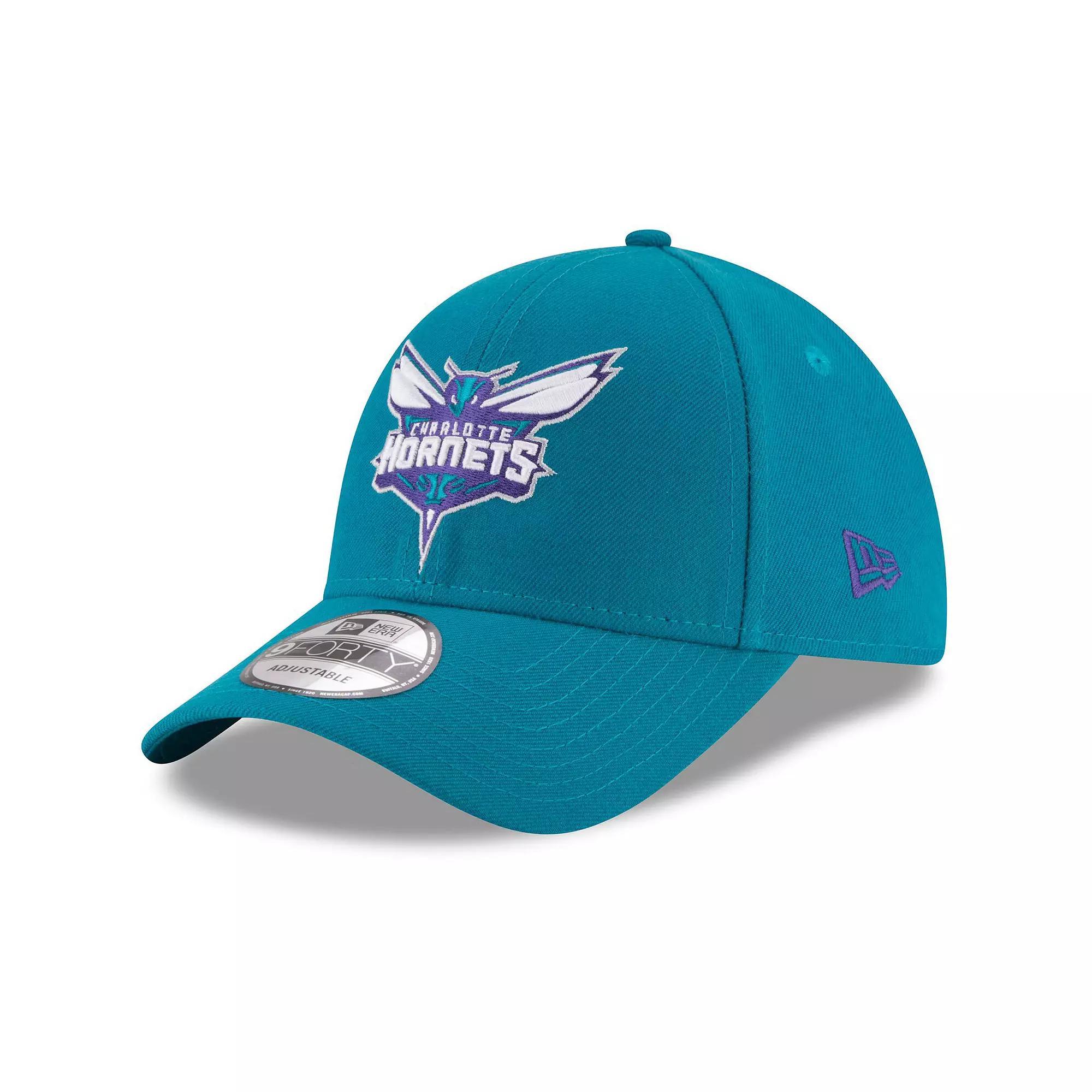 Men's New Era Teal Charlotte Hornets Official Team Color 9FORTY Adjustable Hat, Chr Blue Product Image