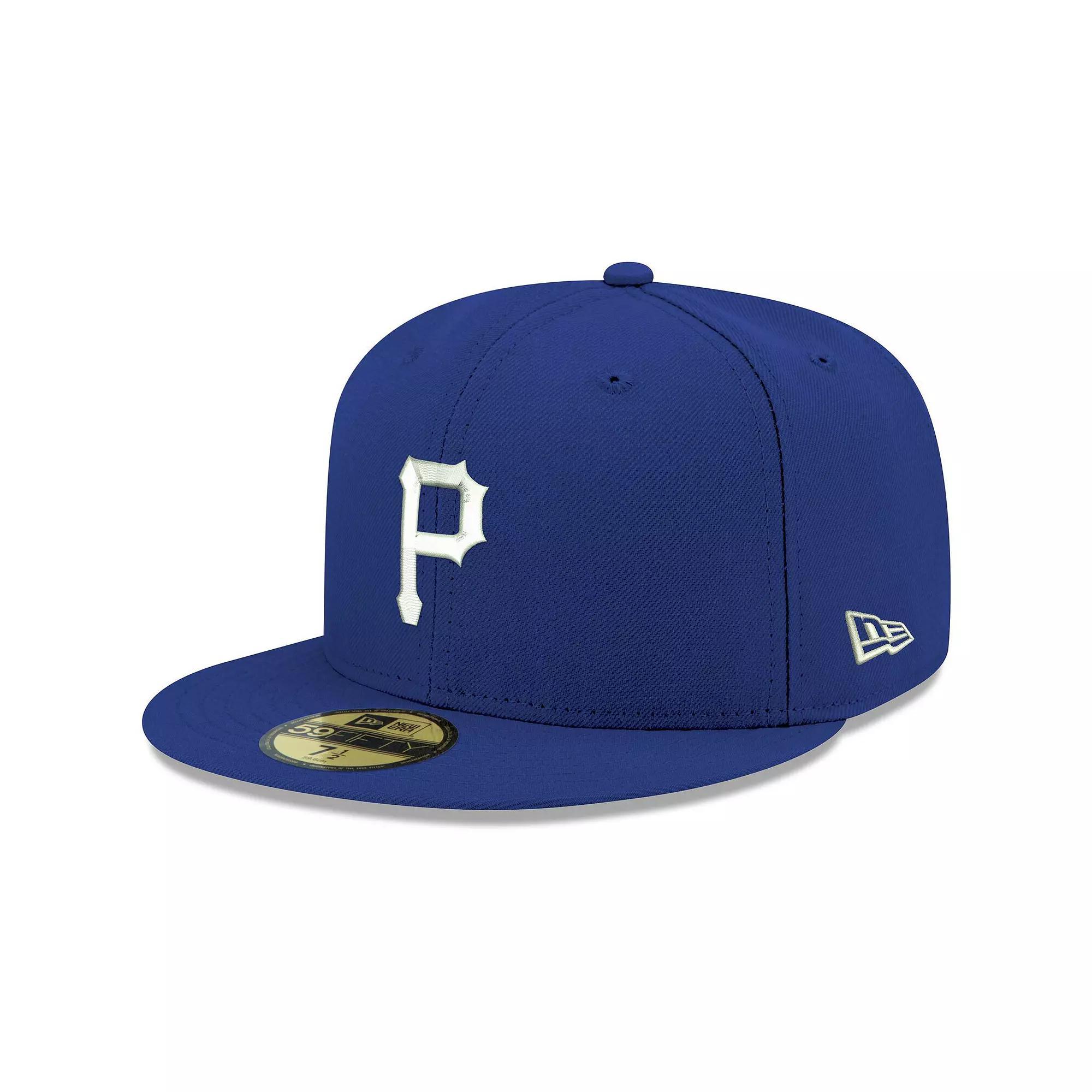 Men's New Era Royal Pittsburgh Pirates White Logo 59FIFTY Fitted Hat, Size: 6 7/8, Blue Product Image