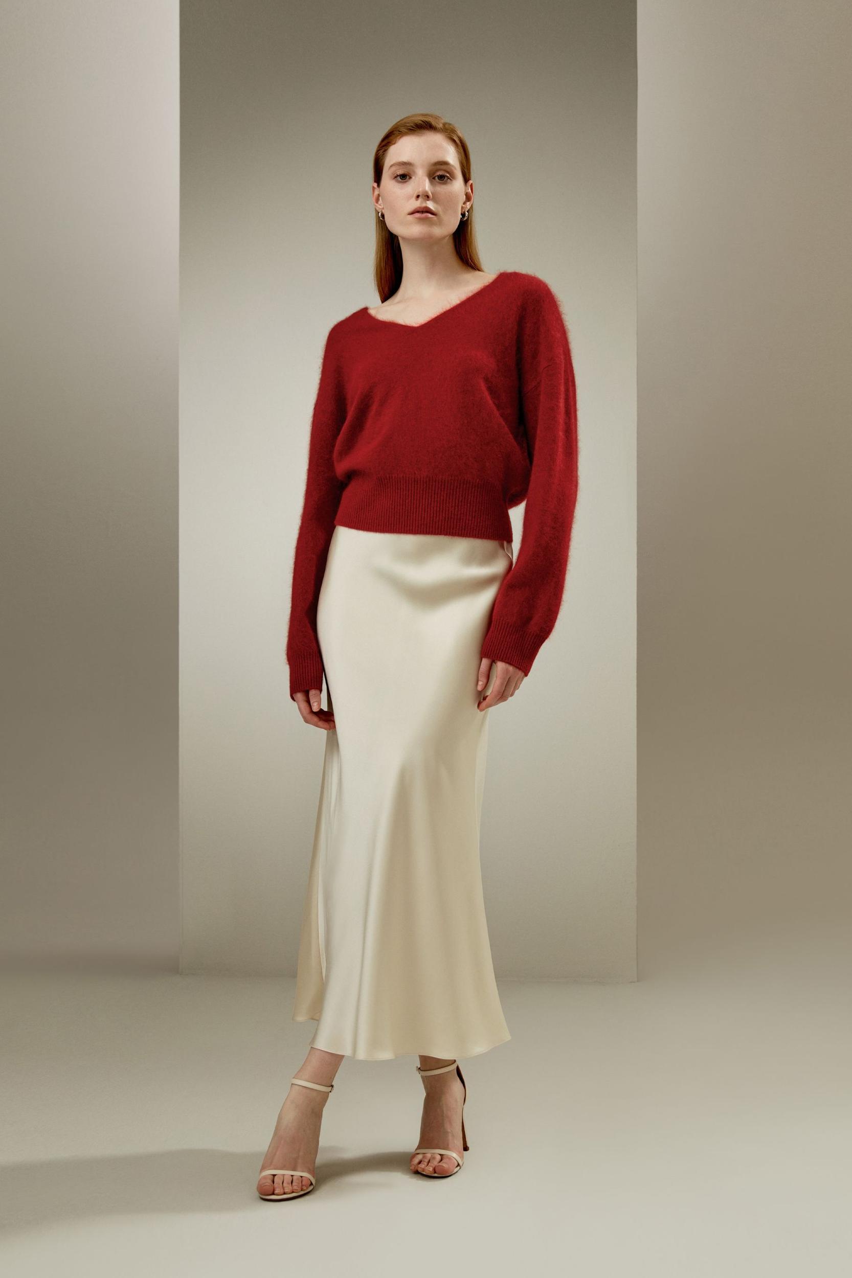 Silk Maxi Skirt with Flare Hem Product Image