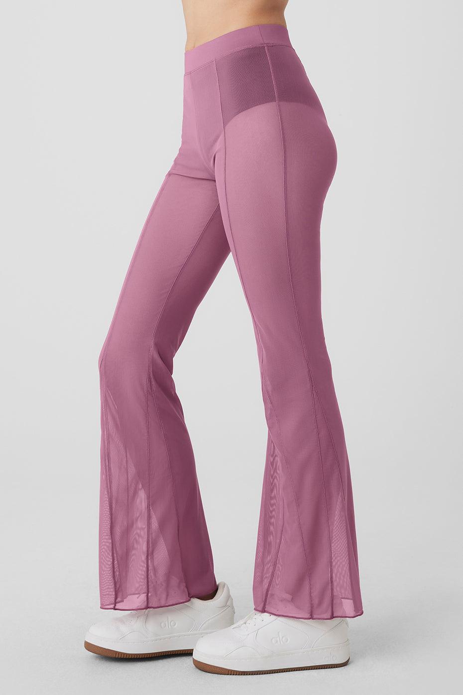 Mesh High-Waist Flicker Pant - Soft Mulberry Product Image