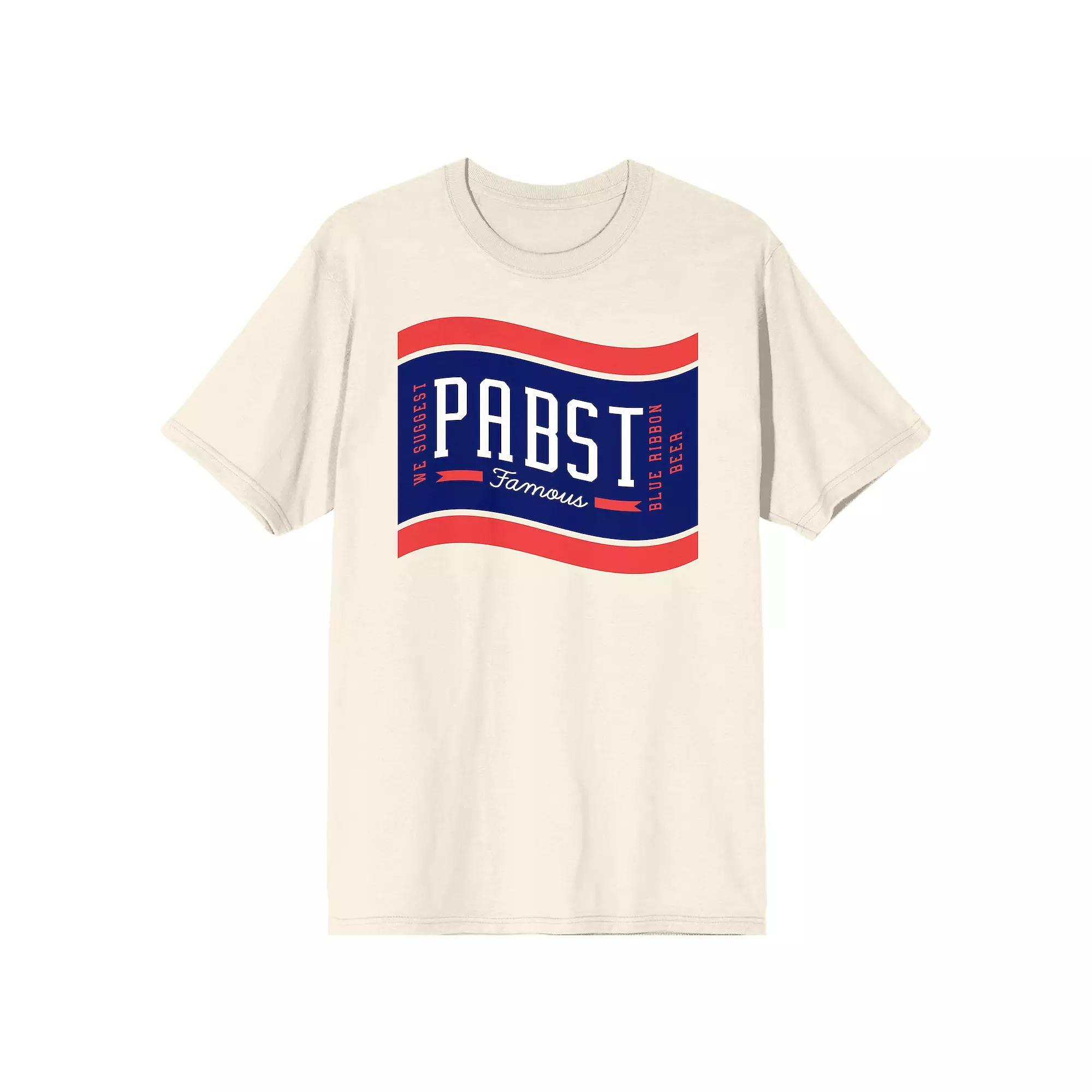 Men's Pabst Blue Ribbon Graphic Tee, Size: XXL, Beige Product Image