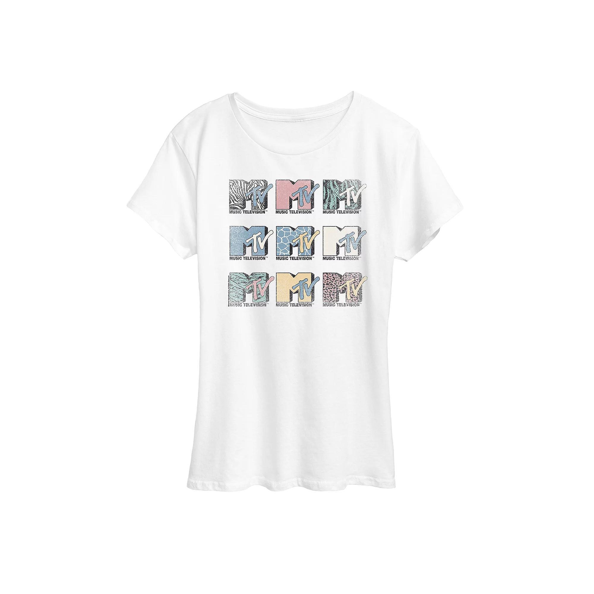 Womens MTV Grid Graphic Tee Product Image