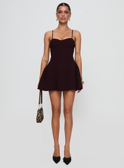 Abdul Mini Dress Wine Product Image