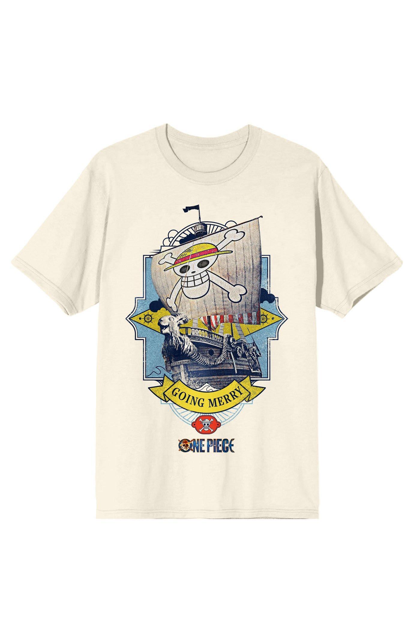Men's One Piece (Live Action) Graphic Tee, Size: XXL, Beige Khaki Product Image