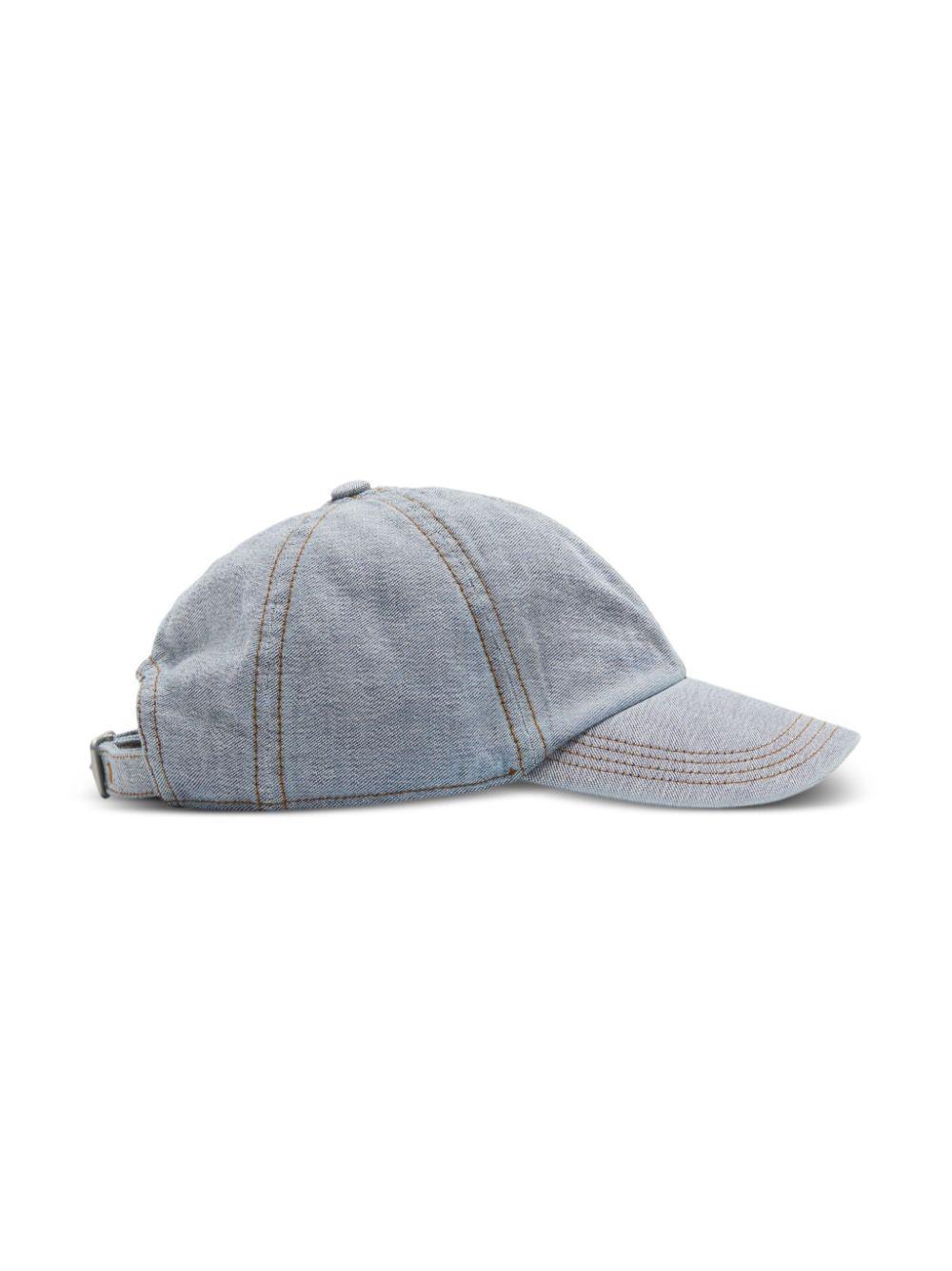 logo-print denim baseball cap Product Image