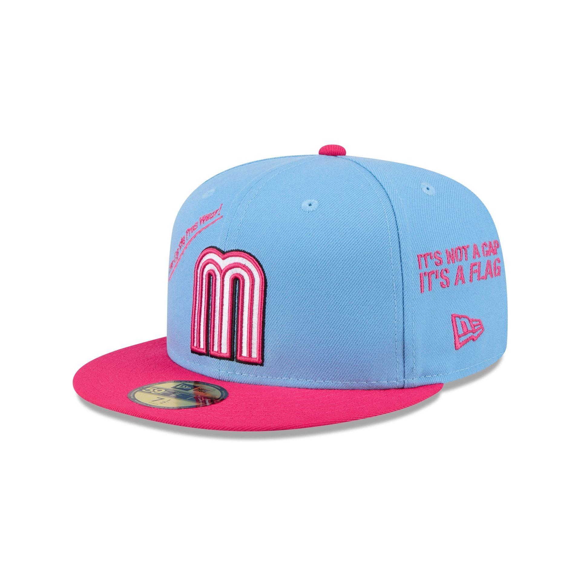 Mexico Baseball New Era Anniversary Logos Sky Blue 59FIFTY Fitted Hat Male Product Image