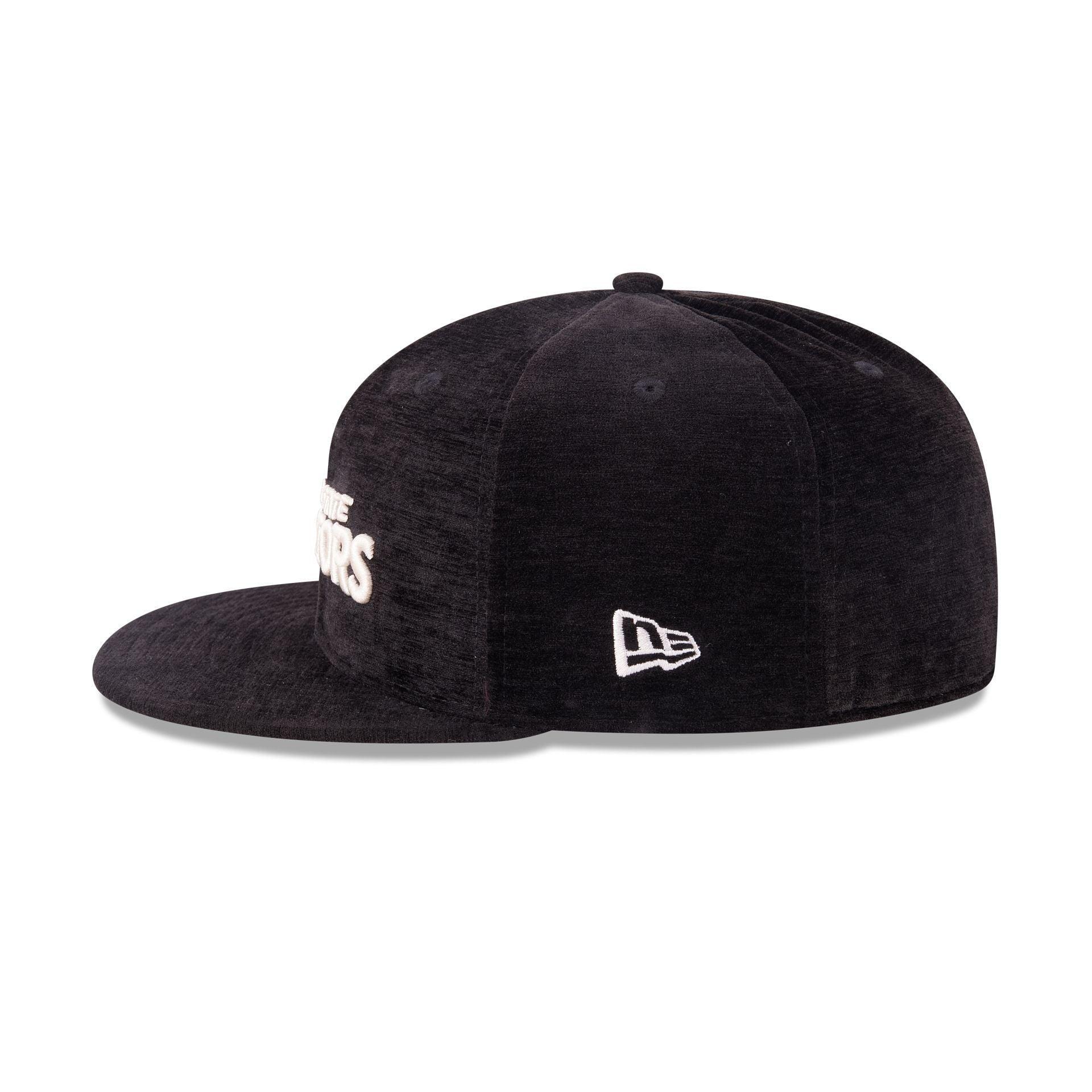 Golden State Warriors Black Velvet 59FIFTY Fitted Hat Male Product Image