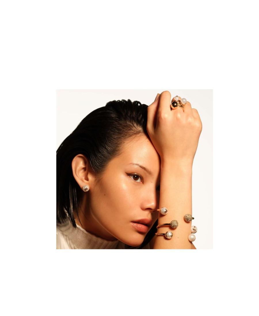 JIMMY CHOO Gold-finish Metal Jc Pearl Stud Earrings Accessories In White Product Image
