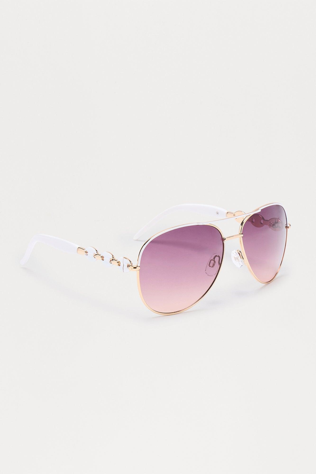Pierce Aviator Sunglasses - Gold Female Product Image
