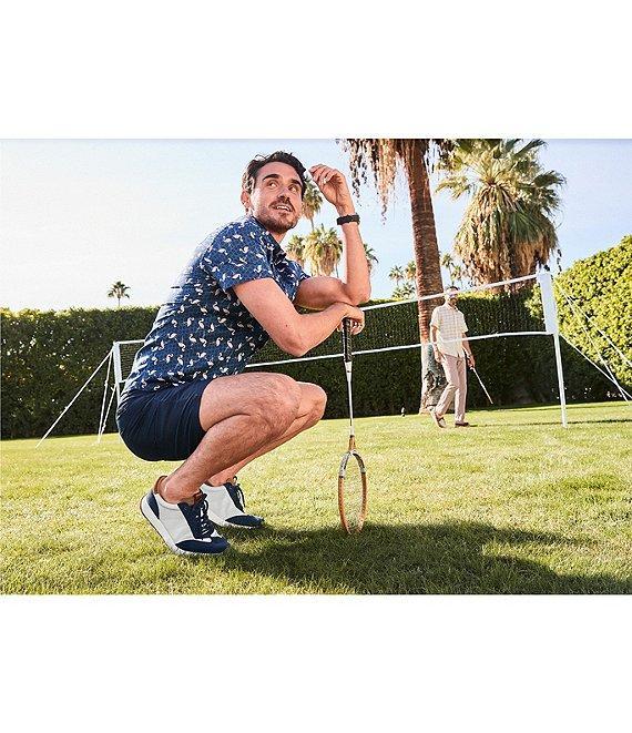 Johnston & Murphy Flamingo Print Short Sleeve Woven Shirt Product Image