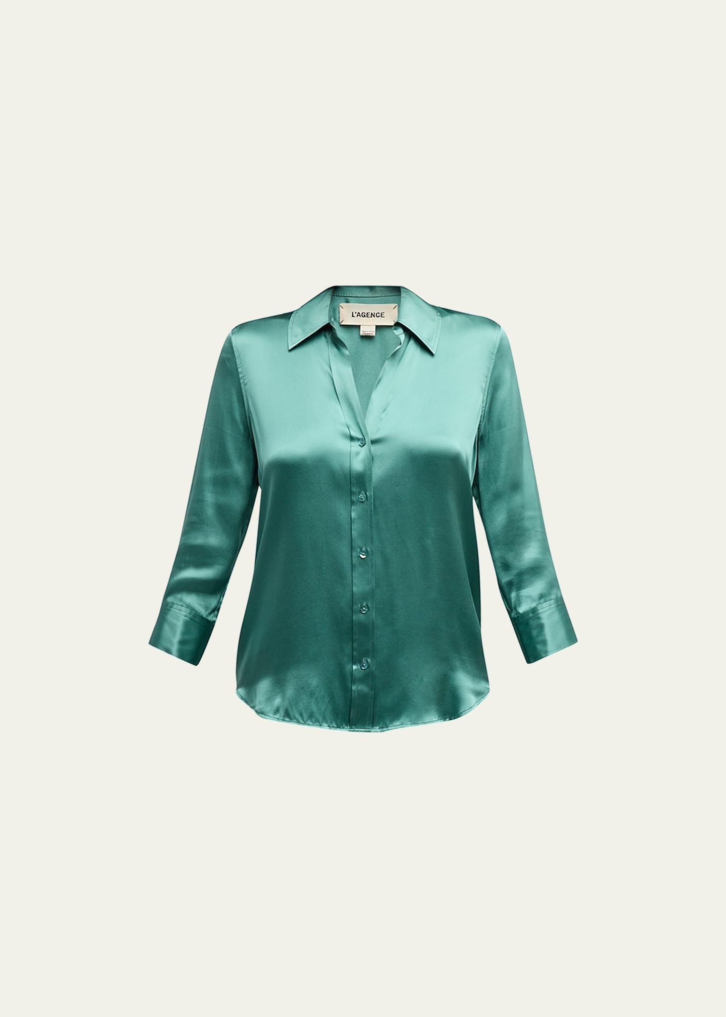 LAgence Dani Silk Charmeuse Blouse Product Image