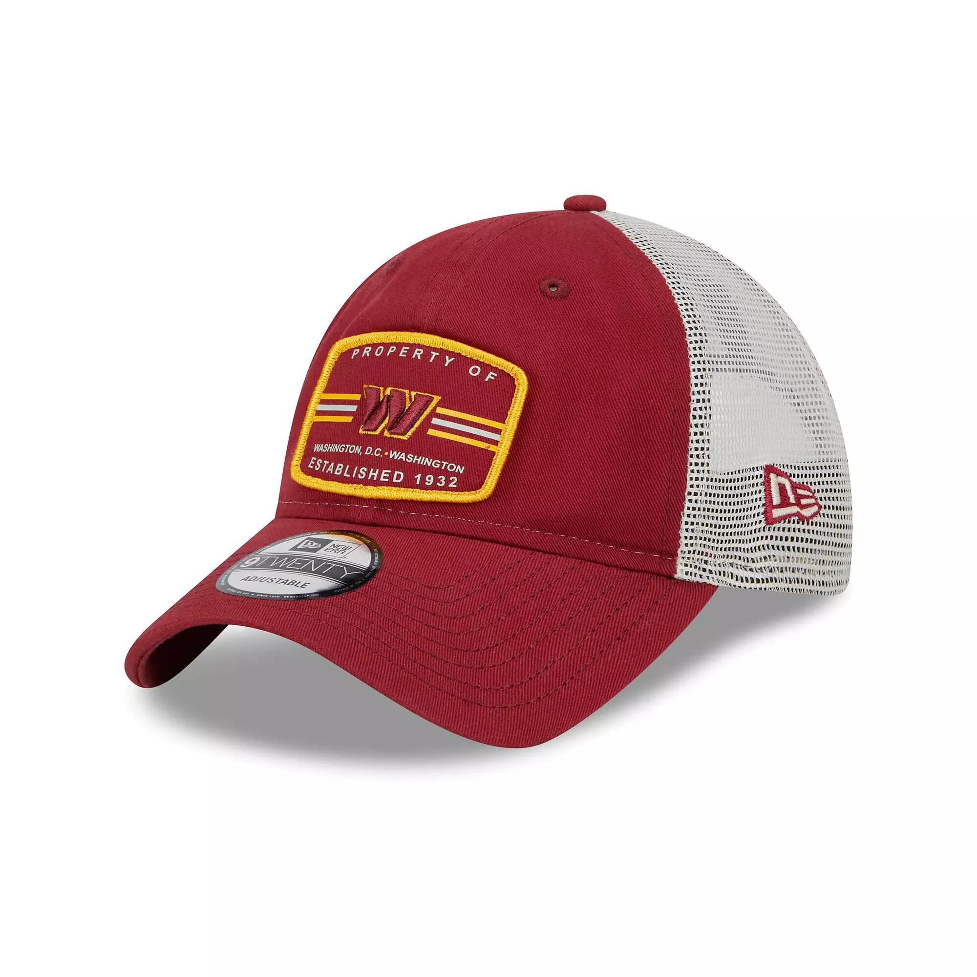 Mens New Era Burgundy Washington Commanders Property Trucker 9TWENTY Snapback Hat Product Image