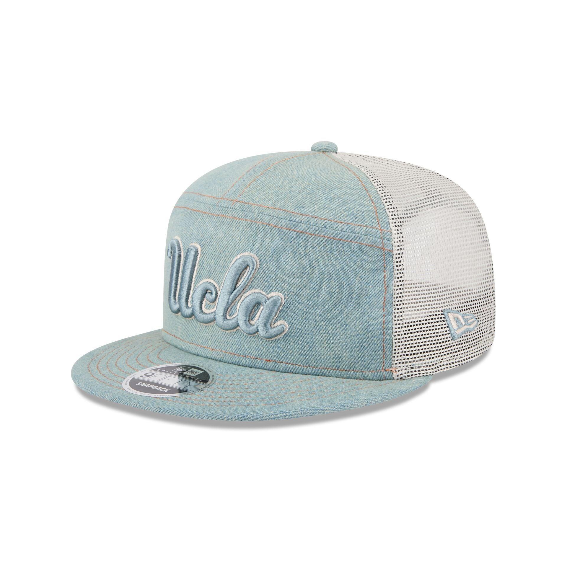 Los Angeles Dodgers Denim Split Panel 9FIFTY Trucker Hat Male Product Image
