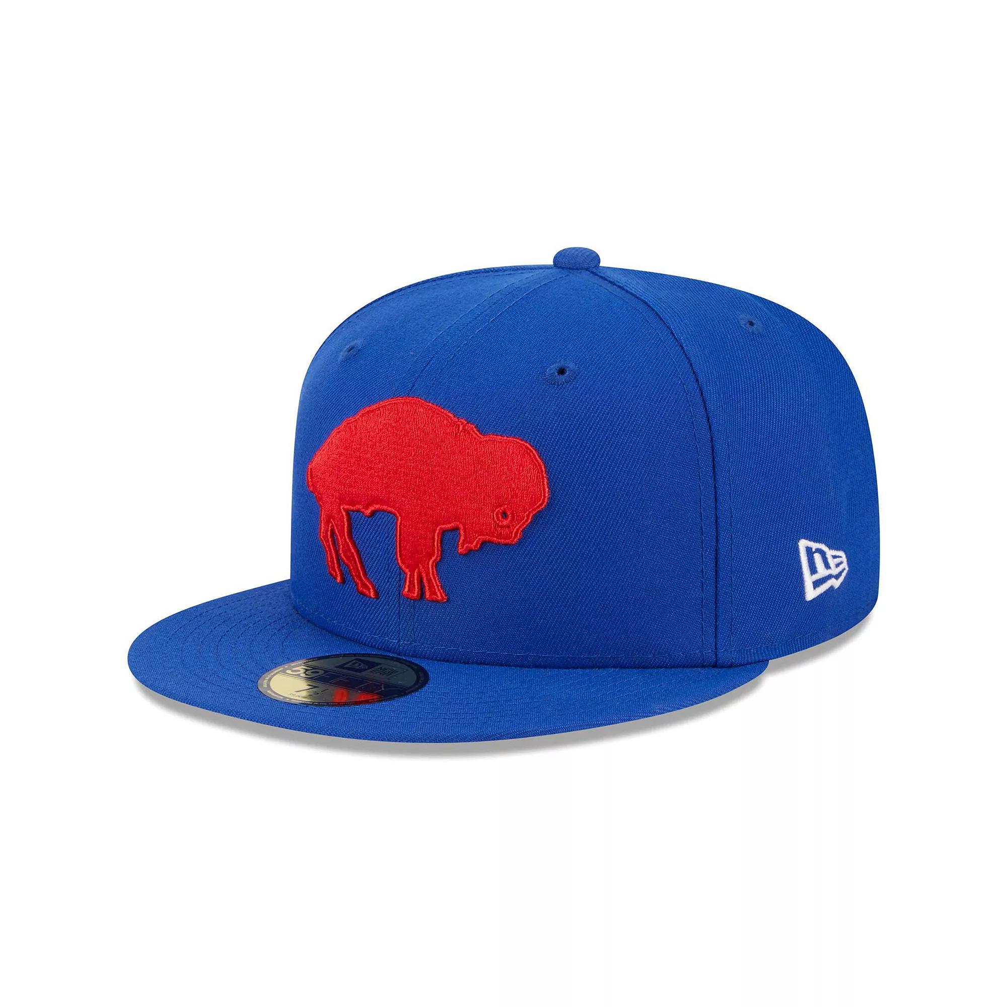 Men's New Era Royal Buffalo Bills Throwback Main 59FIFTY Fitted Hat, Size: 7 1/4, Blue Product Image