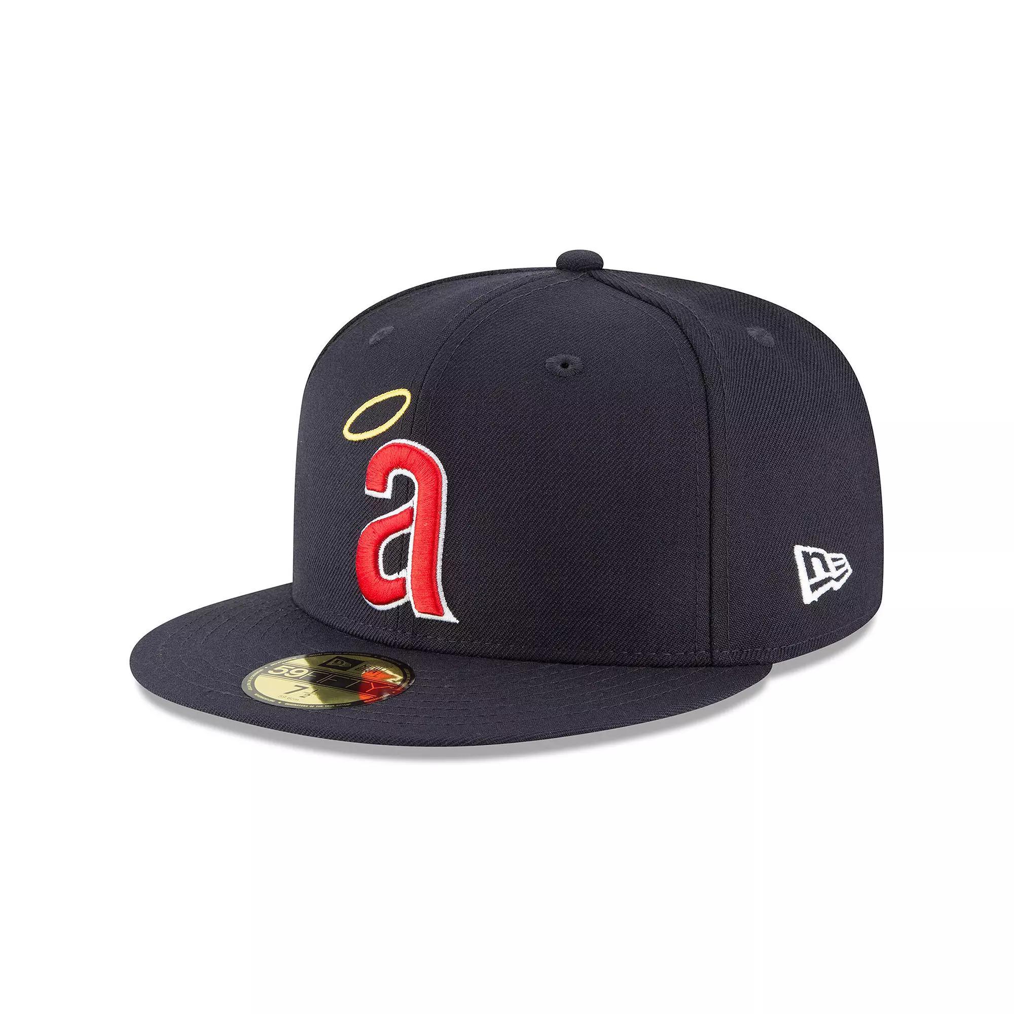 Mens New Era Navy California Angels Cooperstown Collection Wool 59FIFTY Fitted Hat Mlb Blue Product Image