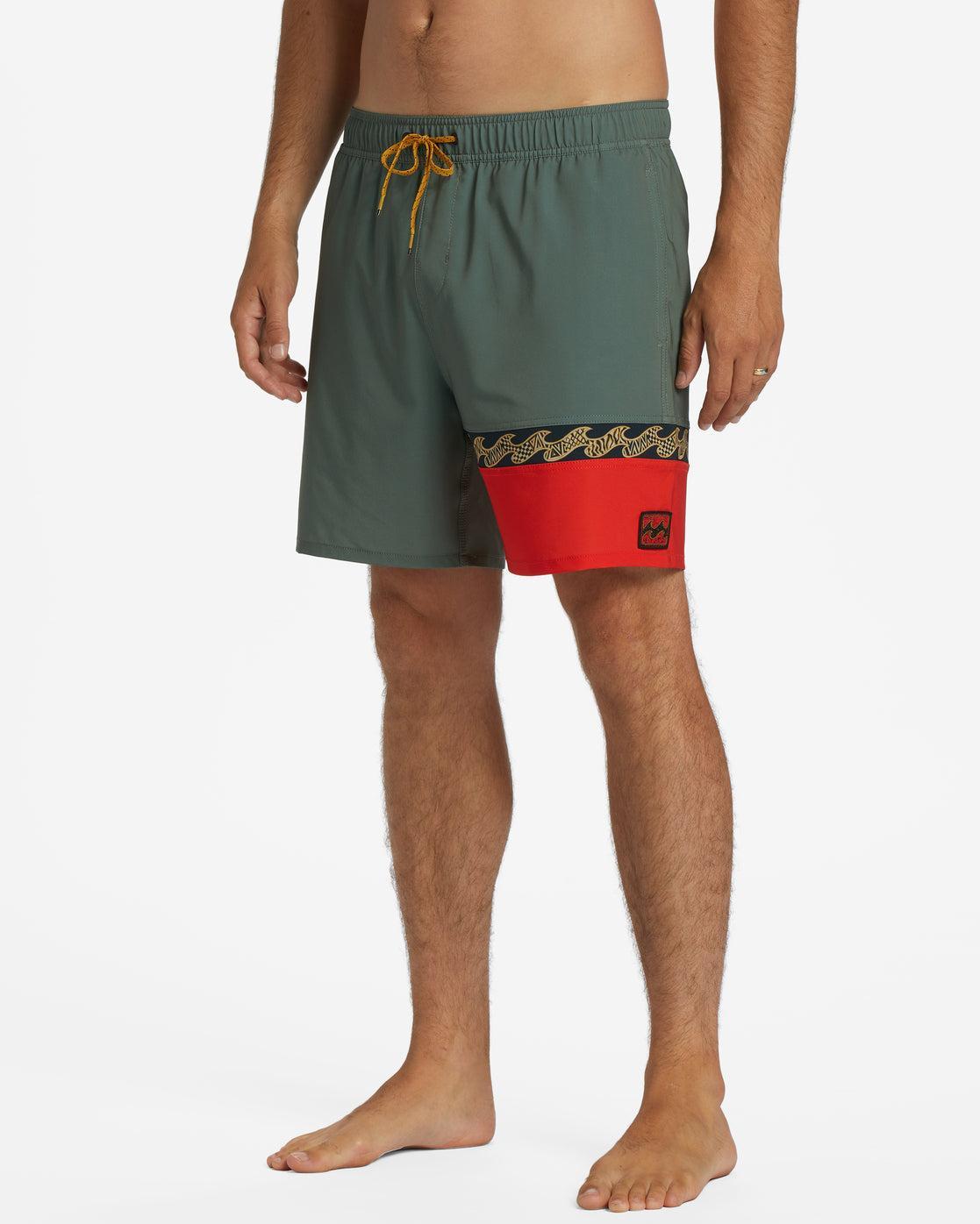 Burleigh Layback 17" Swim Trunks - Sage Male Product Image