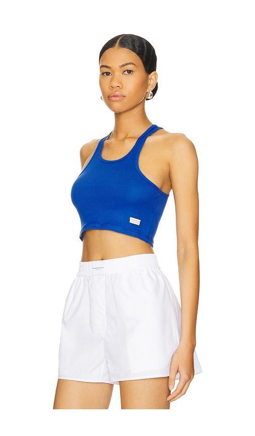 Alexander Wang Cotton Cropped Racerback Tank Top Product Image