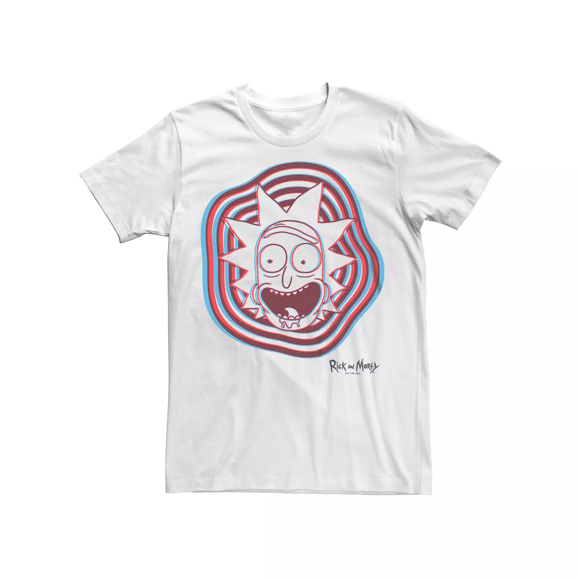 Men's Rick And Morty Psychedelic Rick Tee, Size: Large, White Product Image