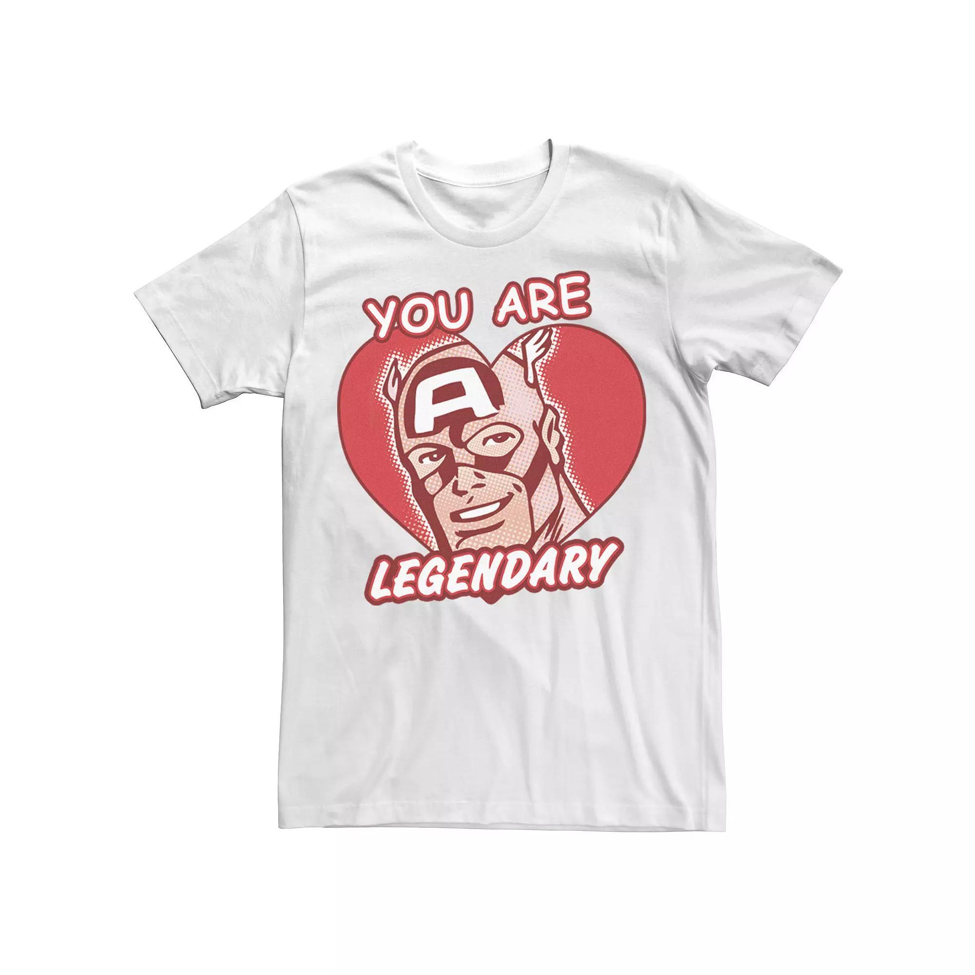 Mens Marvel Legendary Heart Comic Tee Product Image