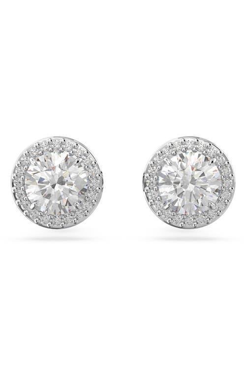 Swarovski Constella Halo Round Crystal Cut Stud Earrings Product Image