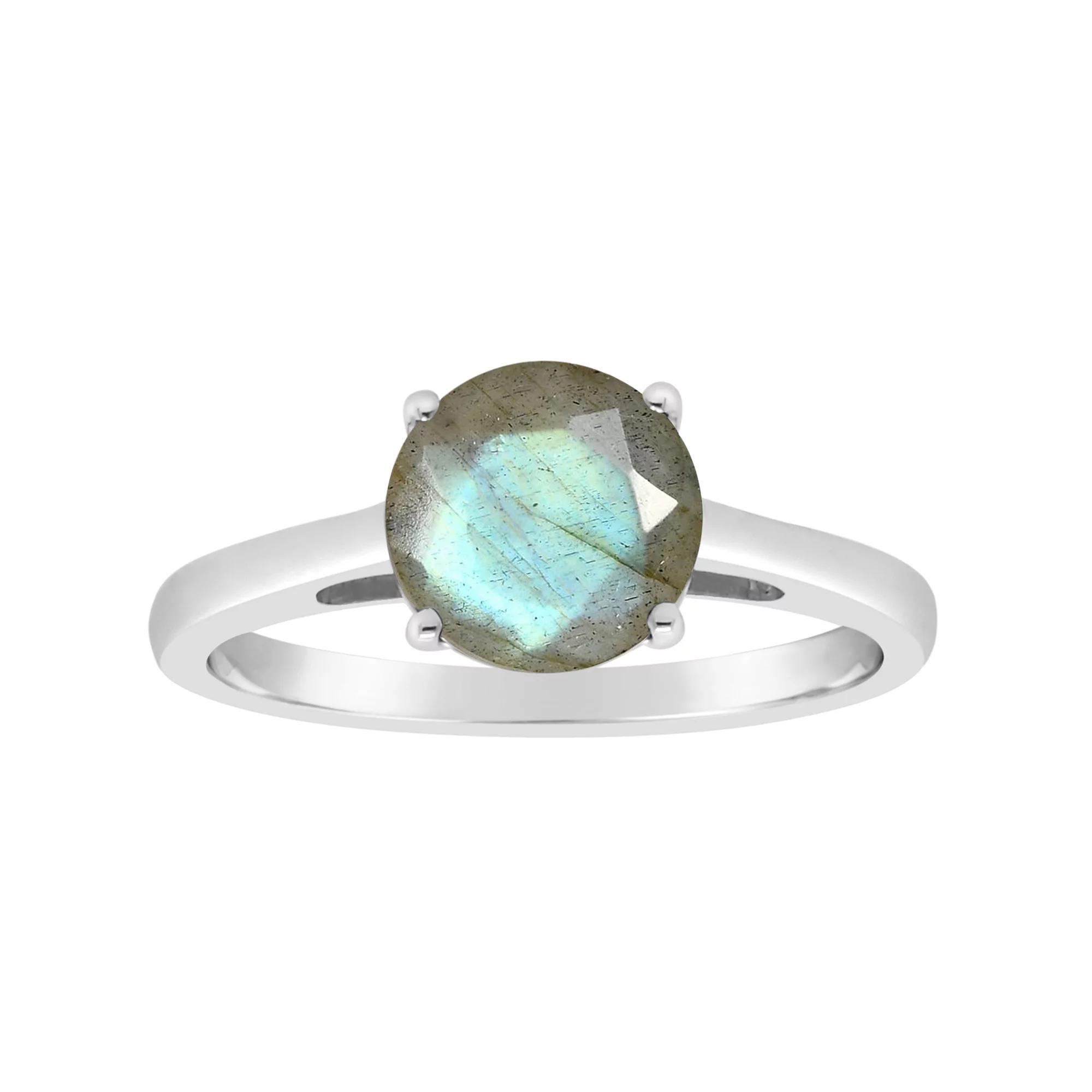 Alyson Layne Sterling Silver Round Labradorite Ring, Womens Product Image
