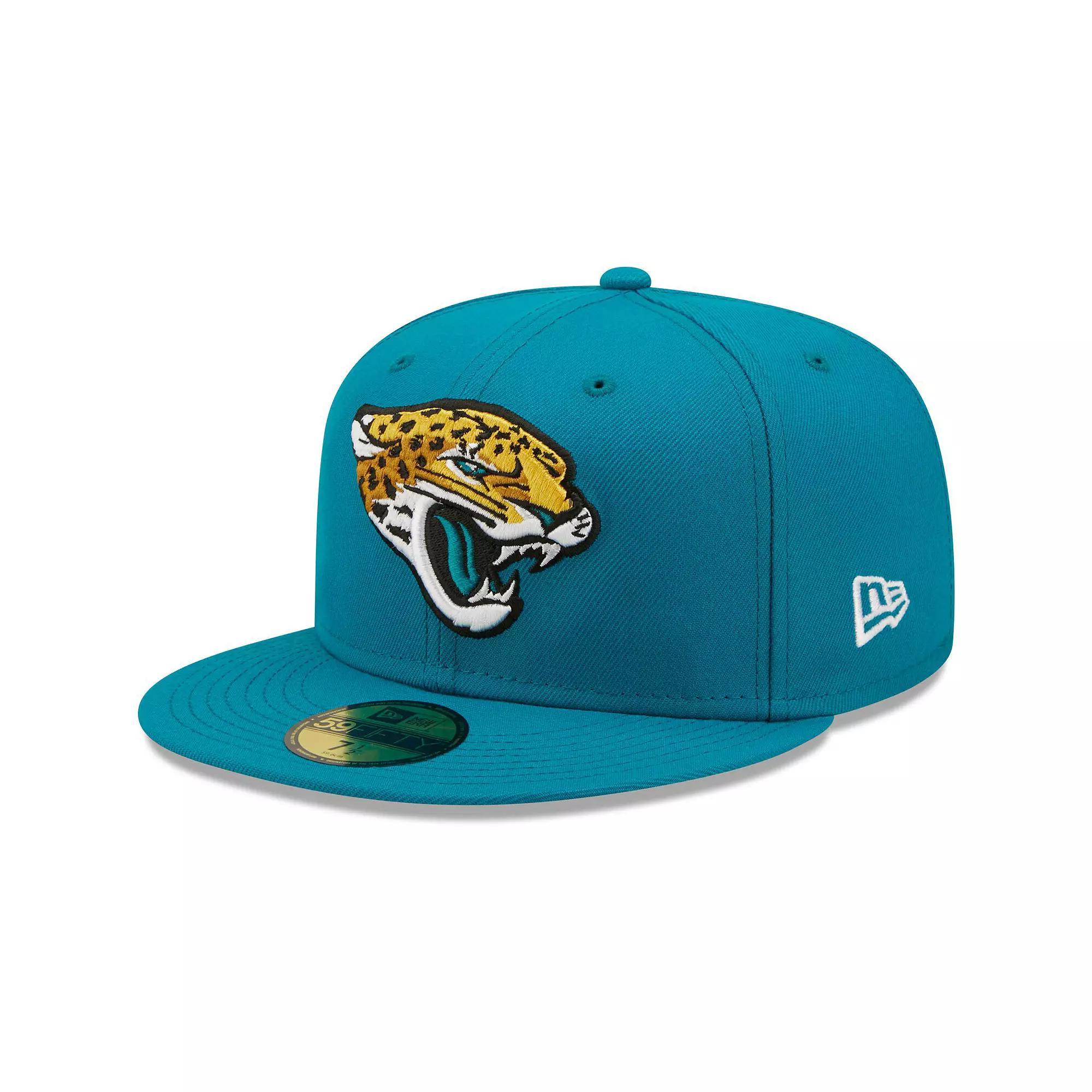 Men's New Era Teal Jacksonville Jaguars Omaha Team 59FIFTY Fitted Hat, Size: 7 1/4, Blue Product Image