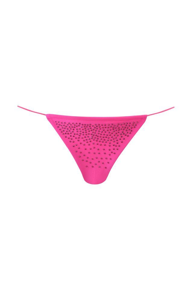 BAMBI DIAMANTE BIKINI BOTTOM - NEON PINK Product Image