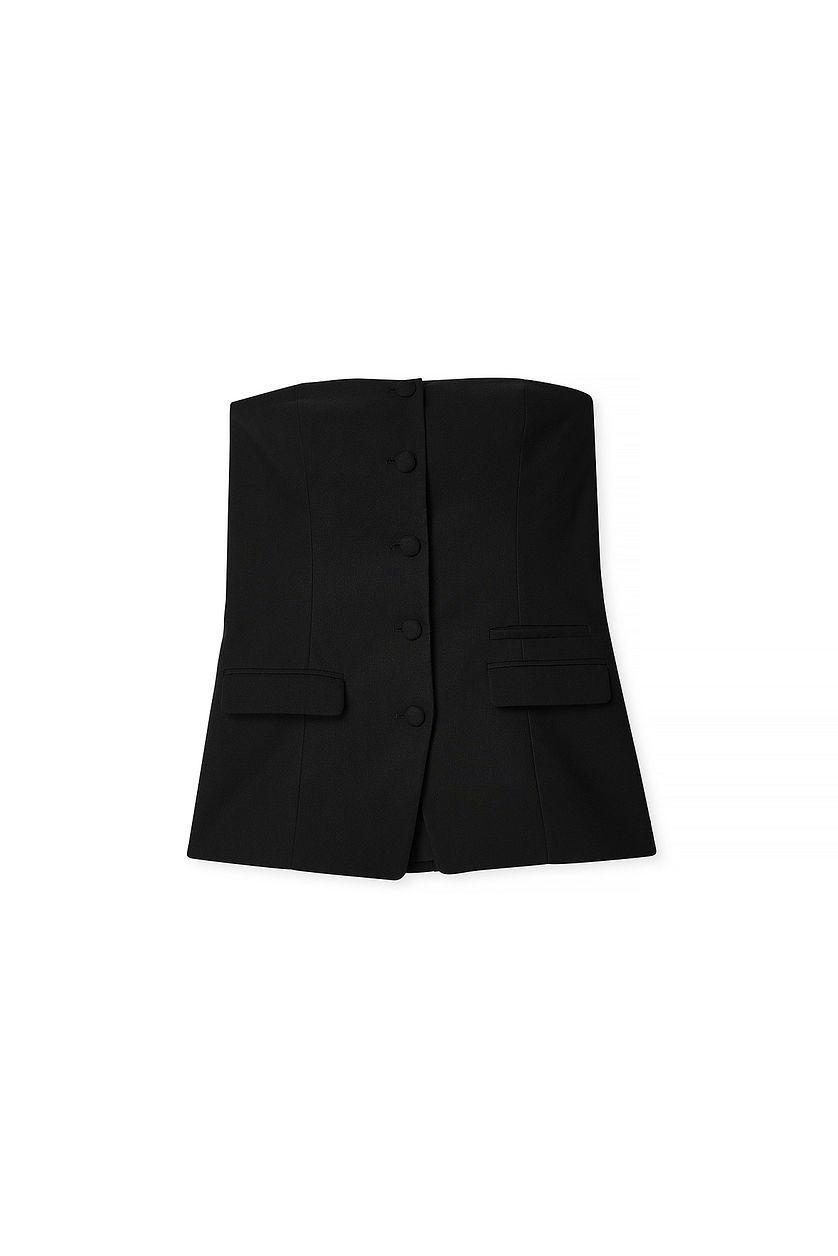 Sweetheart Button Front Corset Top Product Image